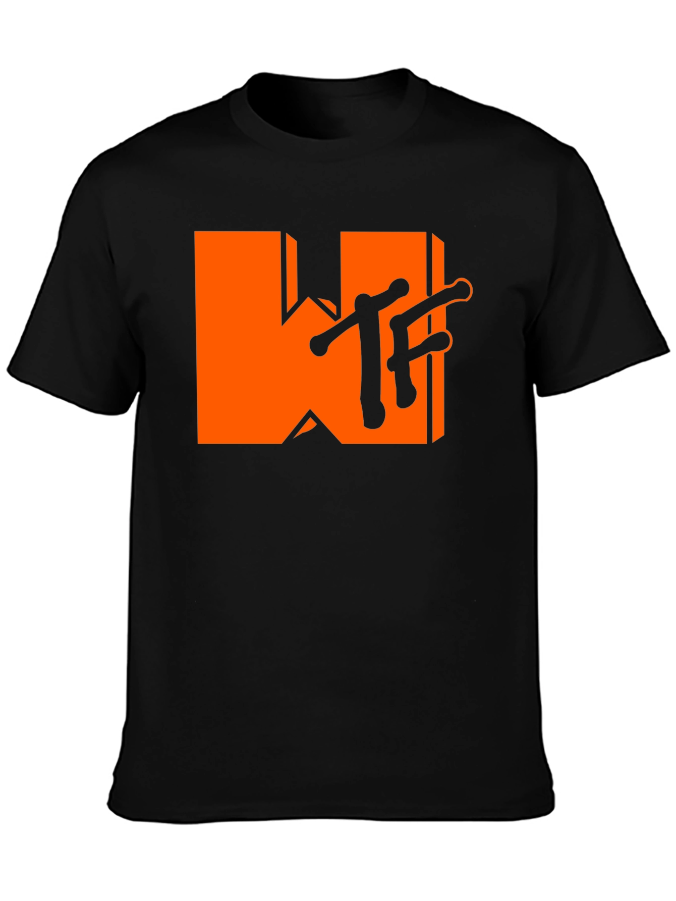 Black WTF Graphic Tee - Black T-Shirt view 3