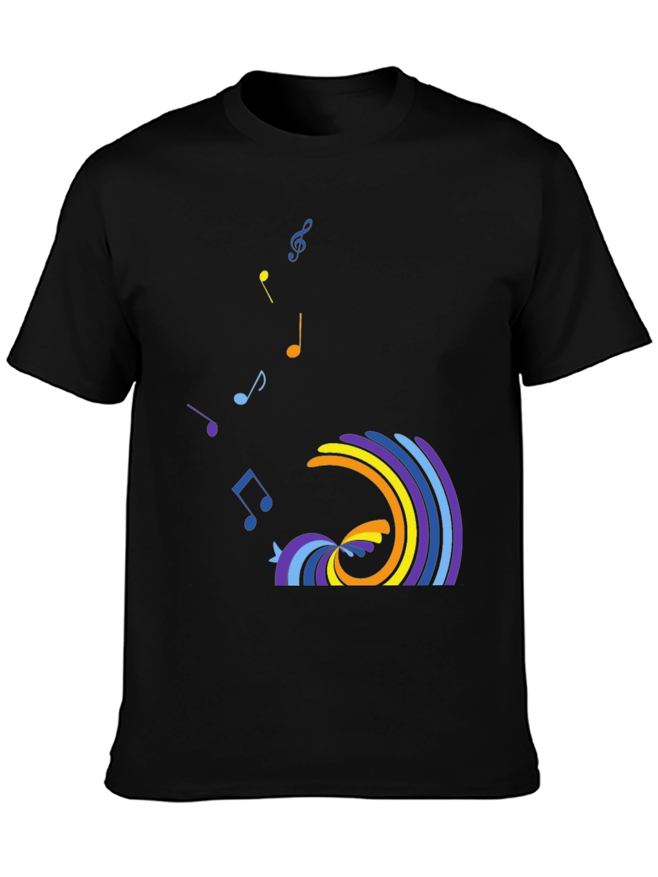 Black Musical Wave Graphic Tee view 3