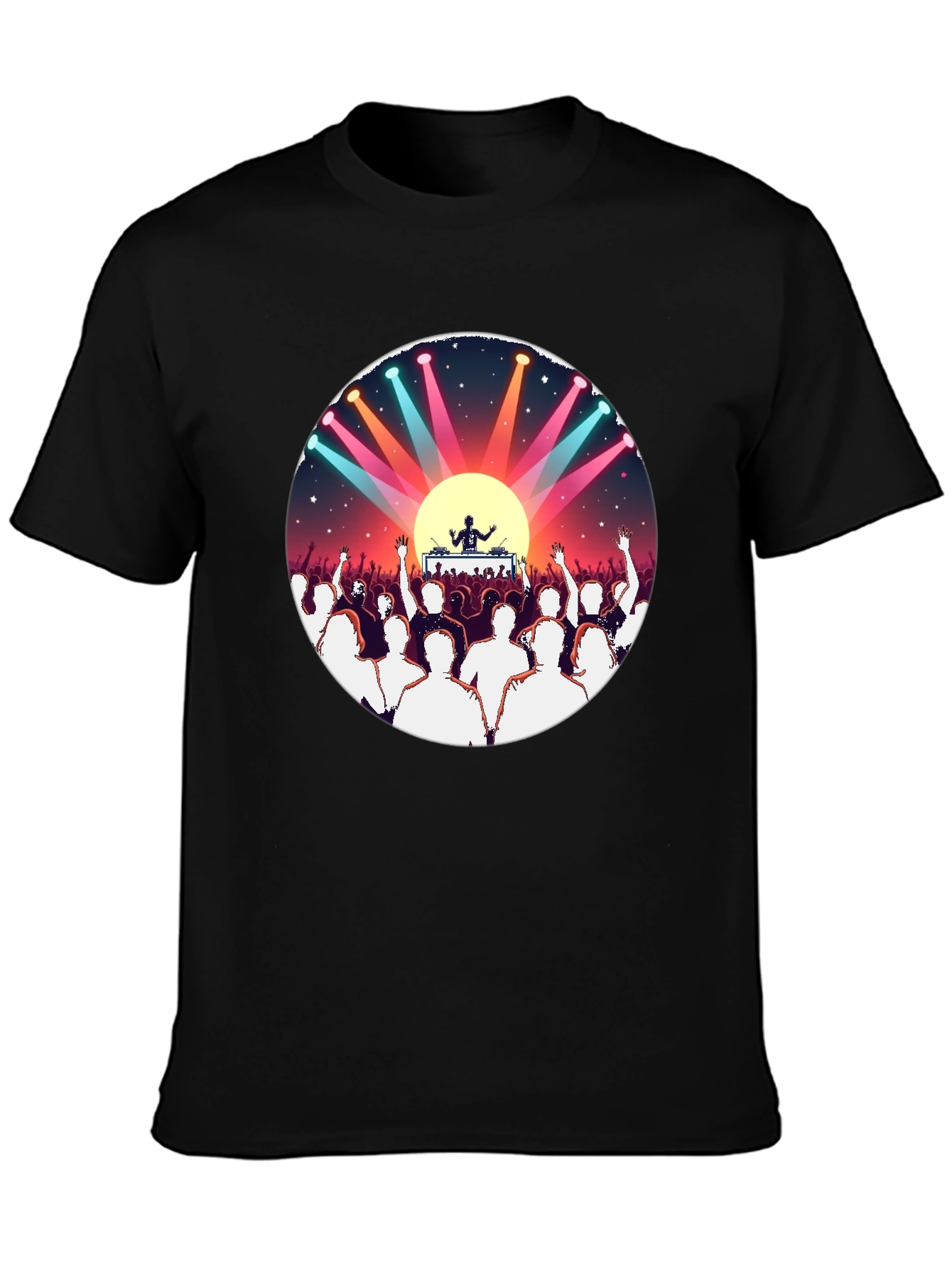 Black DJ Party Graphic T-Shirt view 3