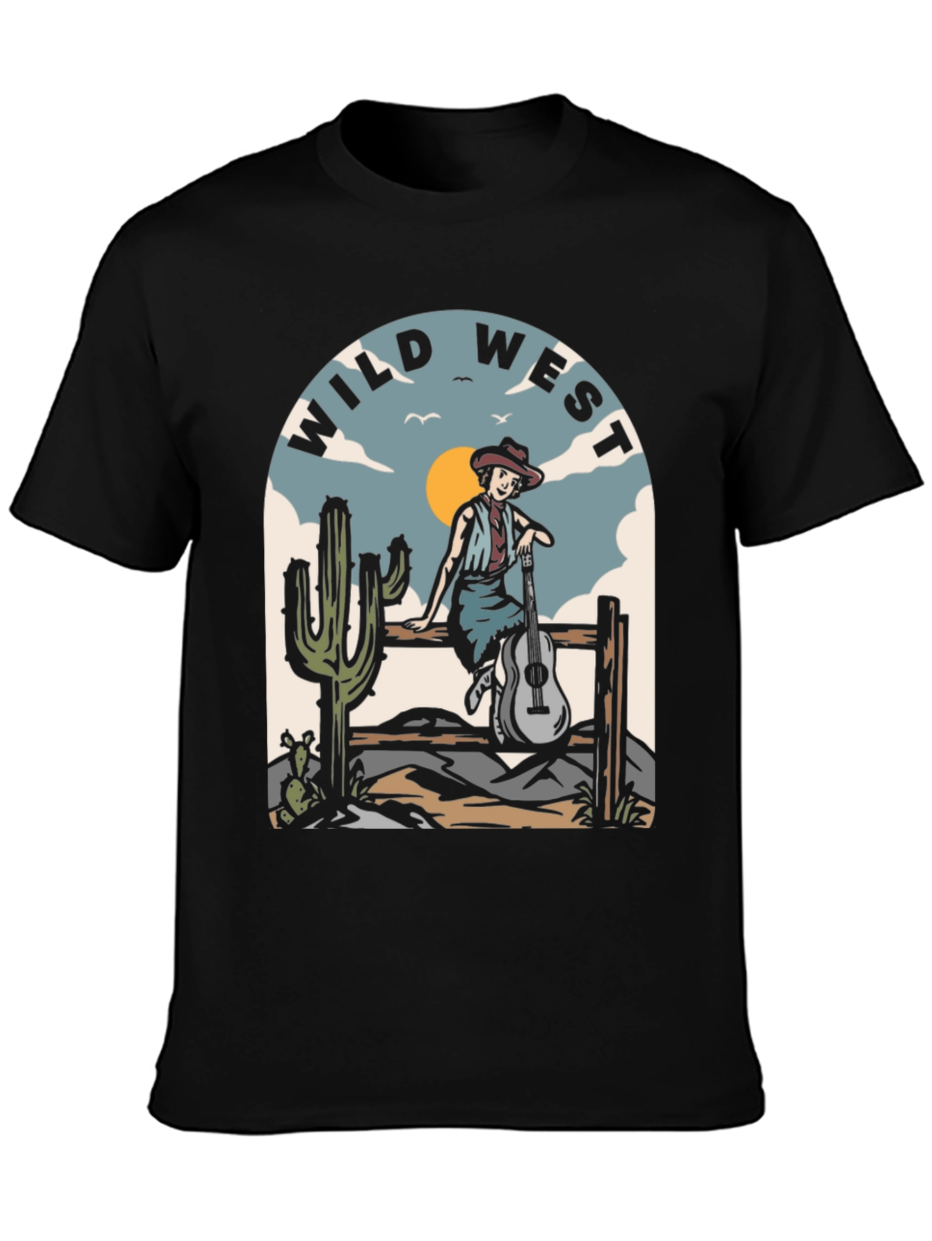 Black Wild West Graphic Tee view 3