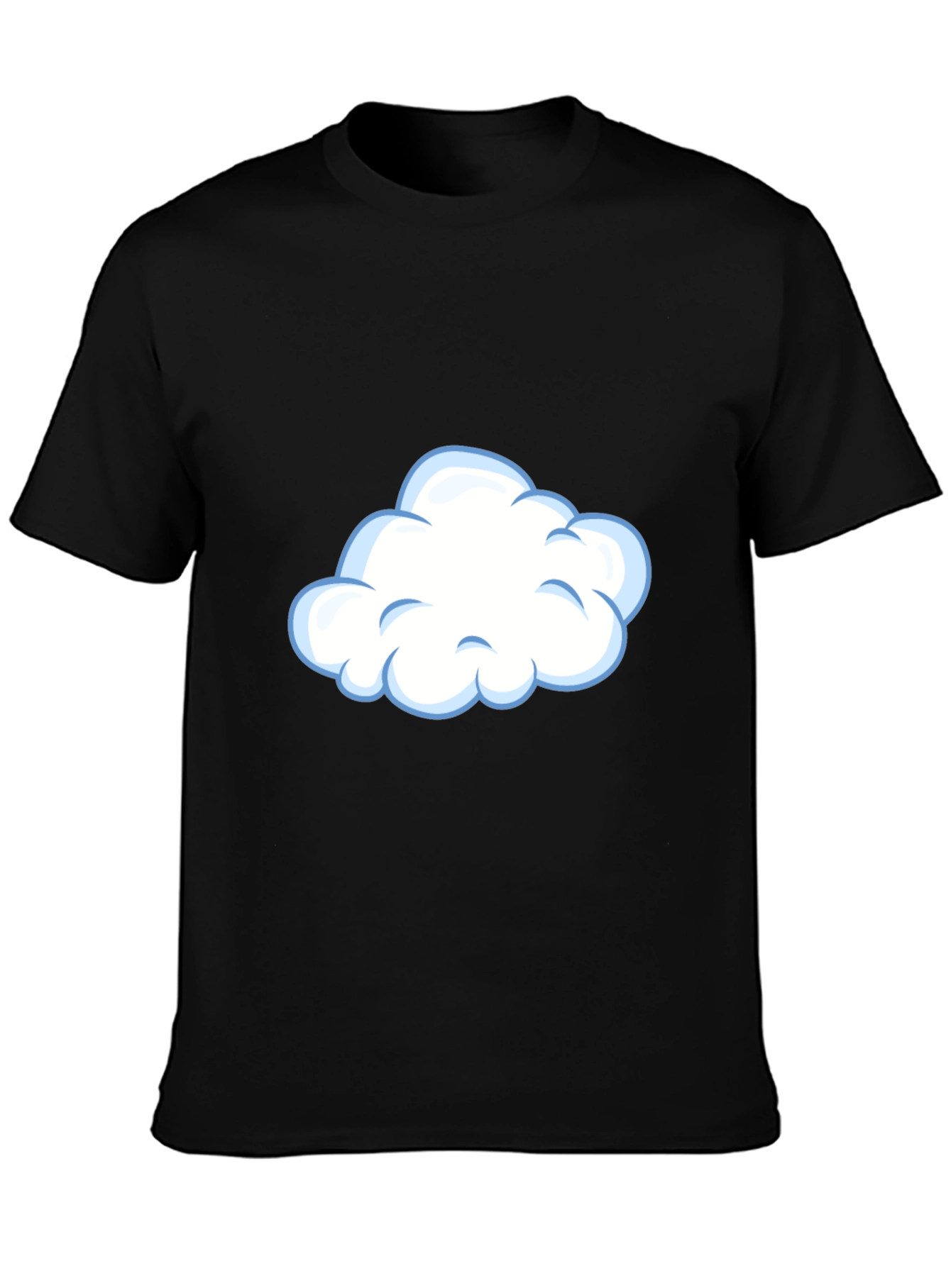 Black Cloud Graphic Tee - Casual Black T-Shirt view 3