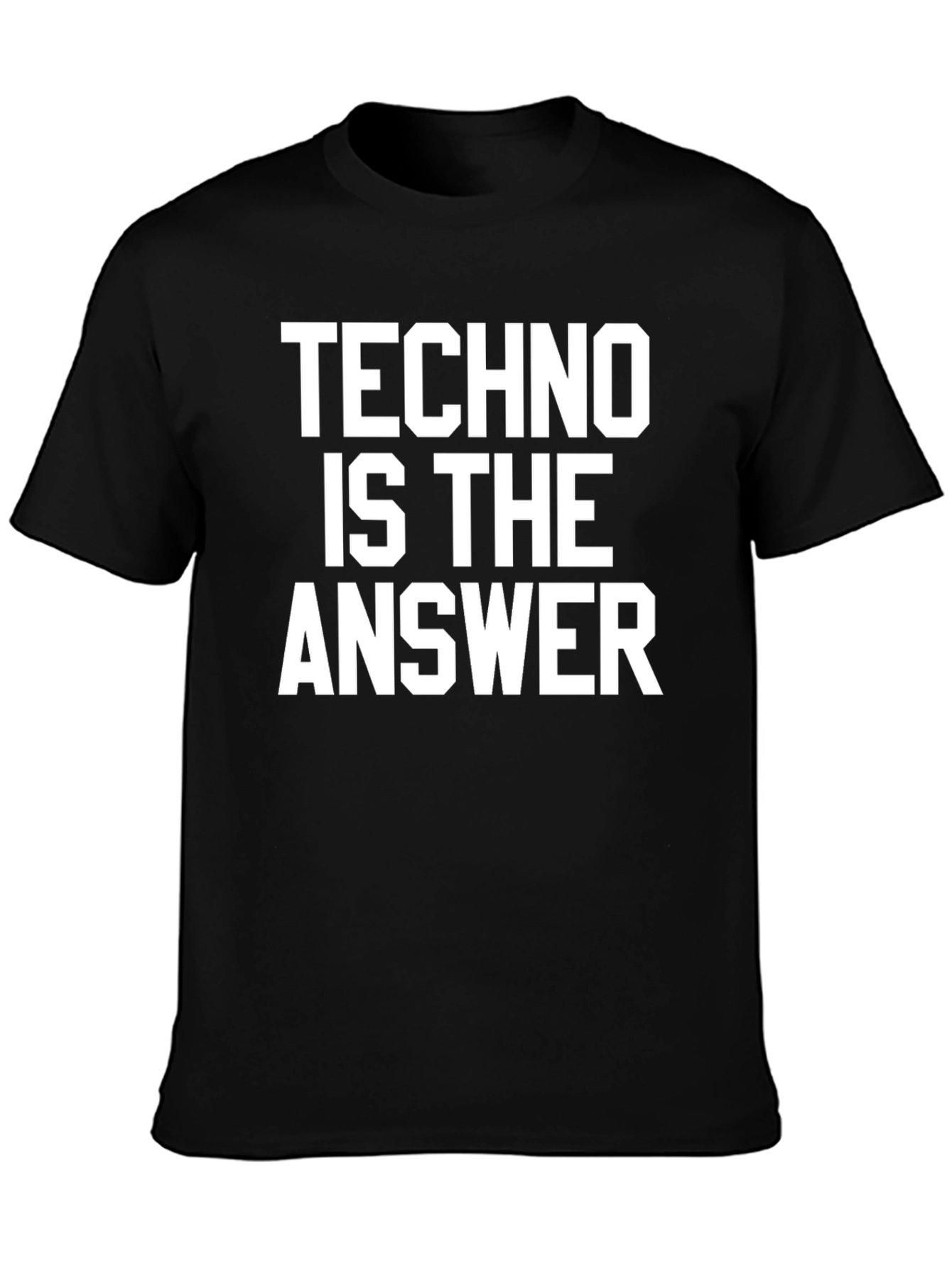 Black Techno is the Answer Graphic Tee view 3
