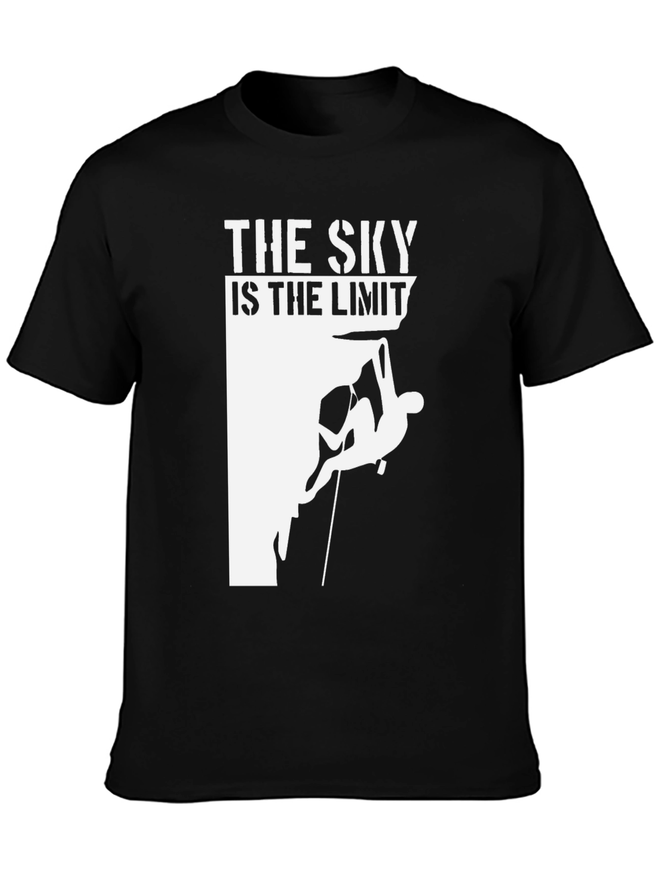 Black The Sky Is The Limit Climbing T-Shirt view 3