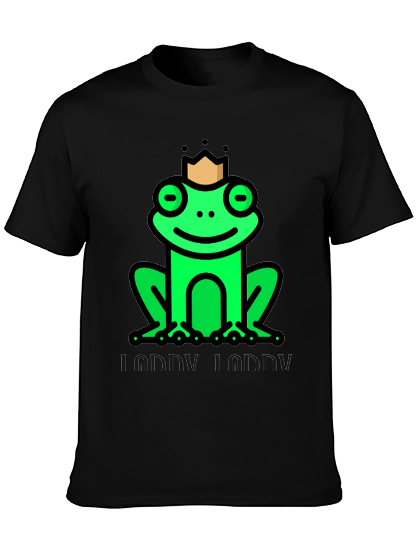Black Frog Prince T-Shirt - Funny Graphic Tee view 3
