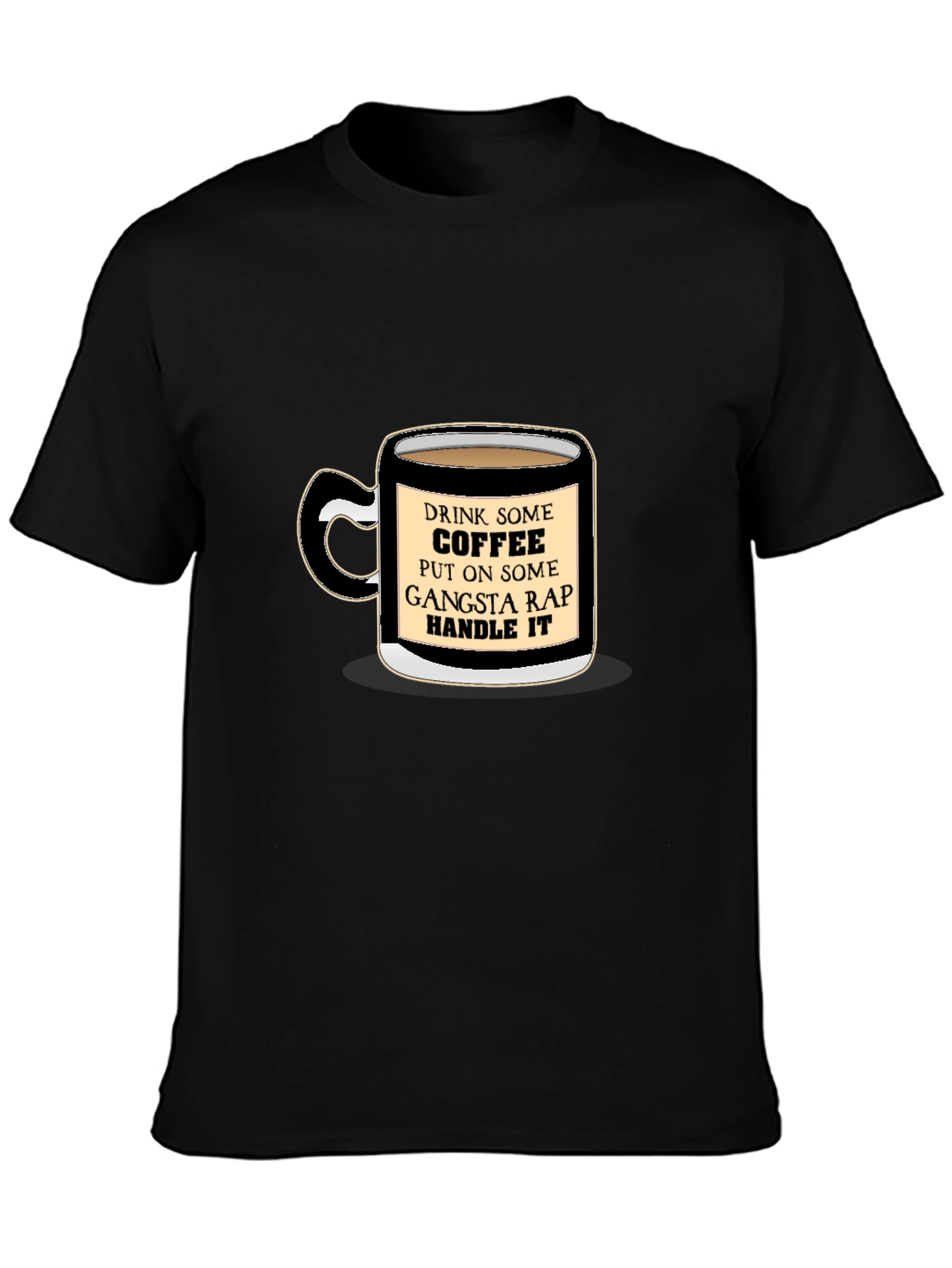 Black Coffee & Gangsta Rap T-Shirt view 3