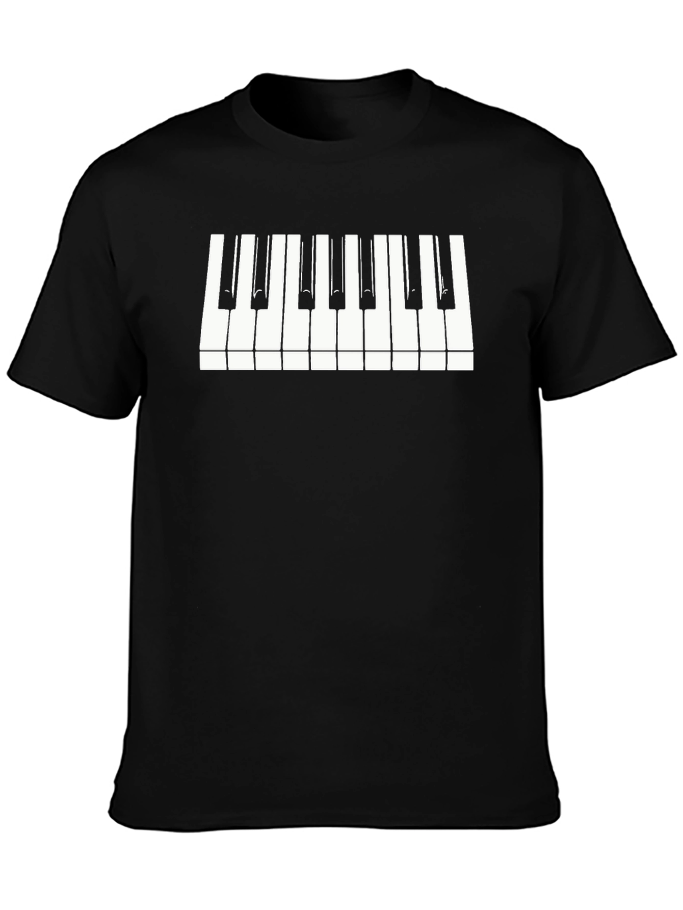 Black Piano Keys Graphic T-Shirt - Musician Tee view 3