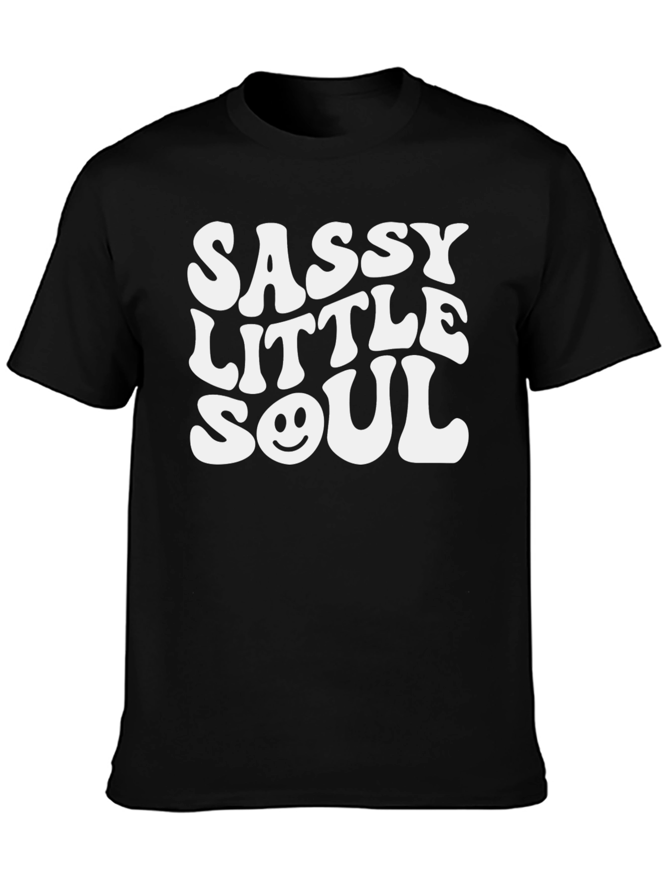 Black Sassy Little Soul T-Shirt - Trendy Graphic Tee view 3