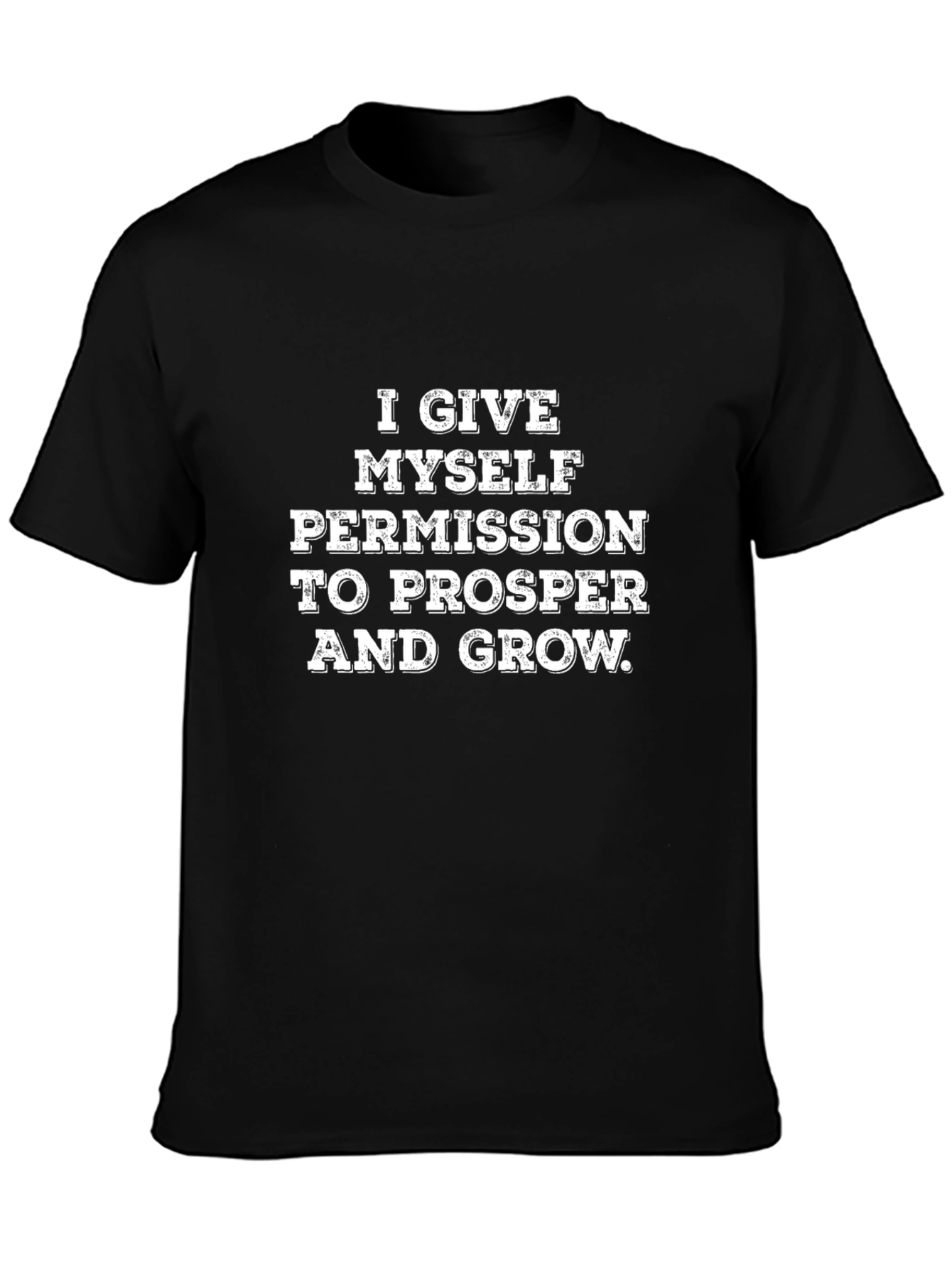 Black Motivational Graphic Tee - I Give Myself Permission view 3