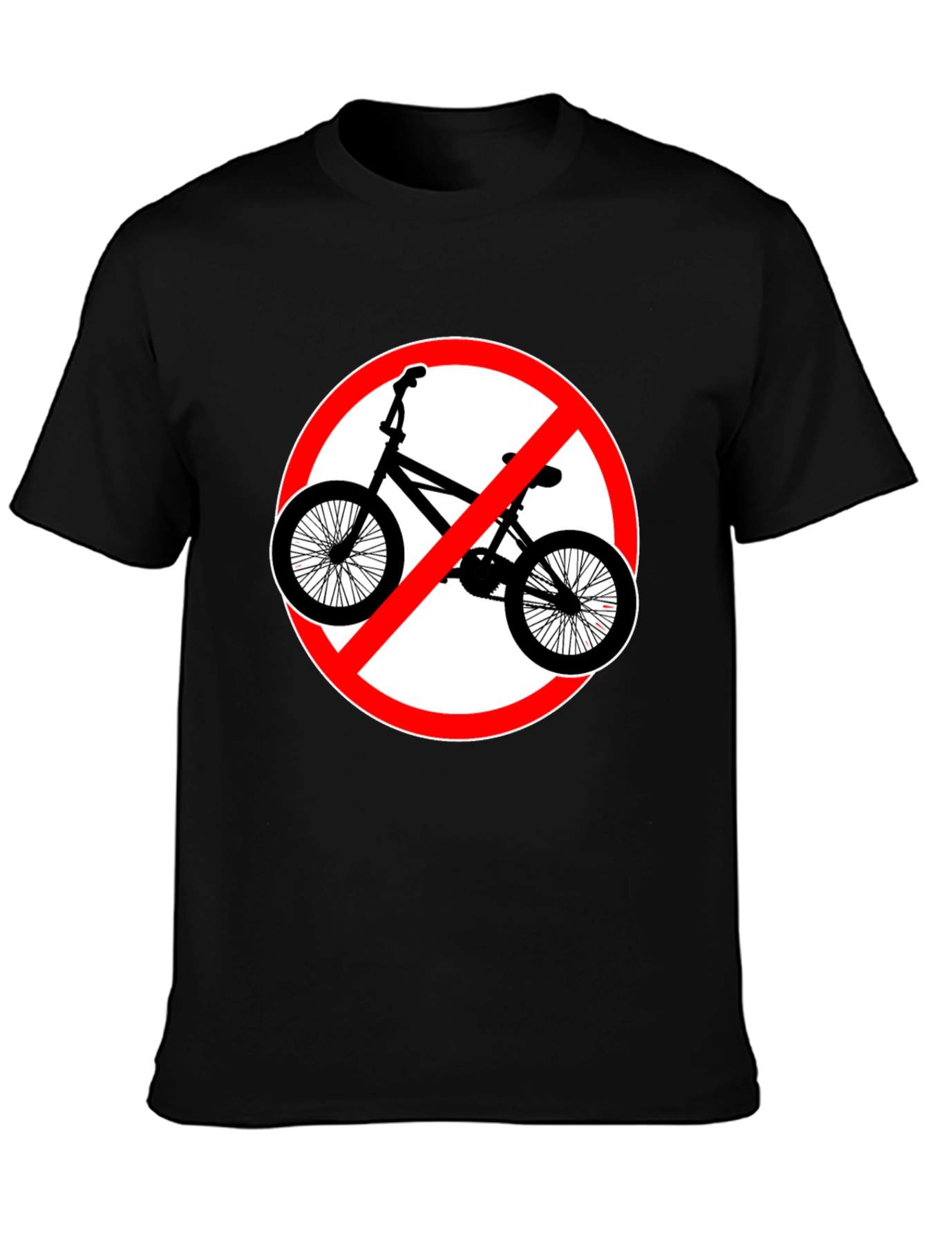 Black No Bikes Allowed Graphic Tee view 3