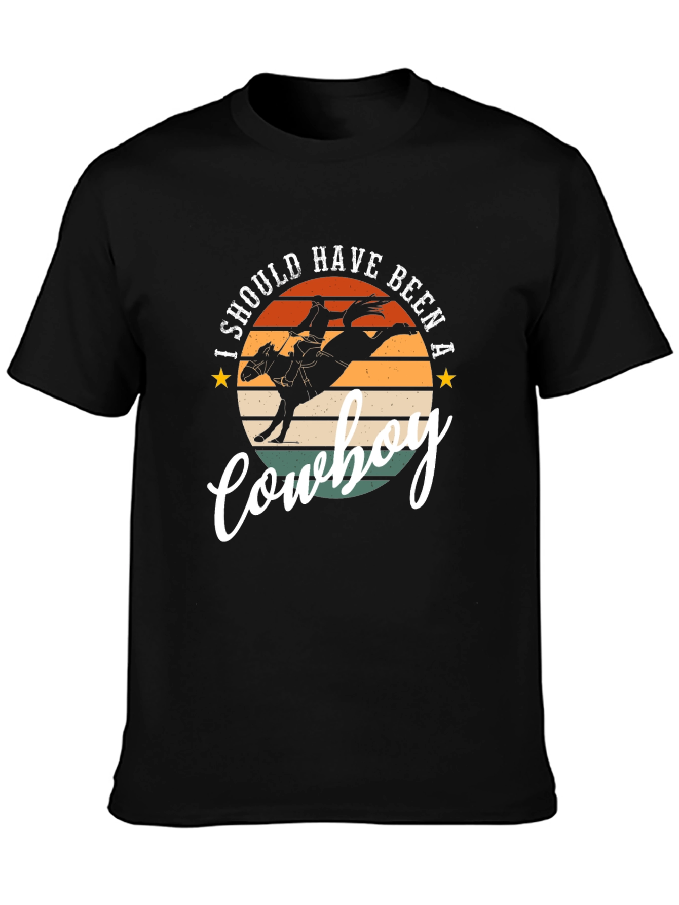 Black I Should Have Been A Cowboy Graphic Tee view 3