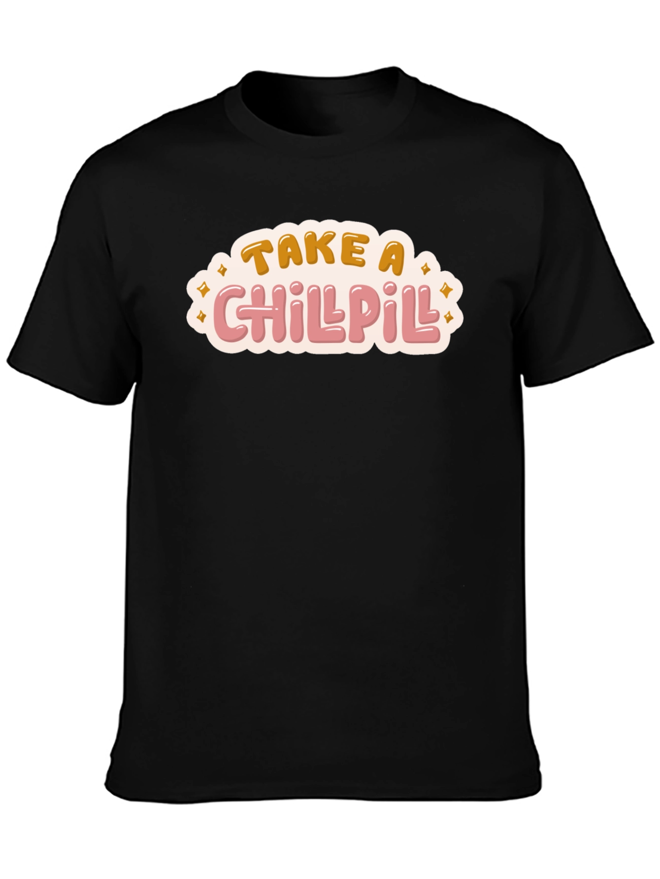 Black Chill Pill Graphic Tee - Relax in Style view 3