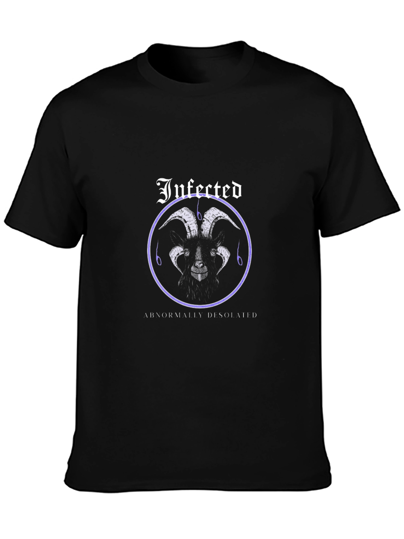 Black Infected Abnormally Desolated Black Graphic T-Shirt view 3