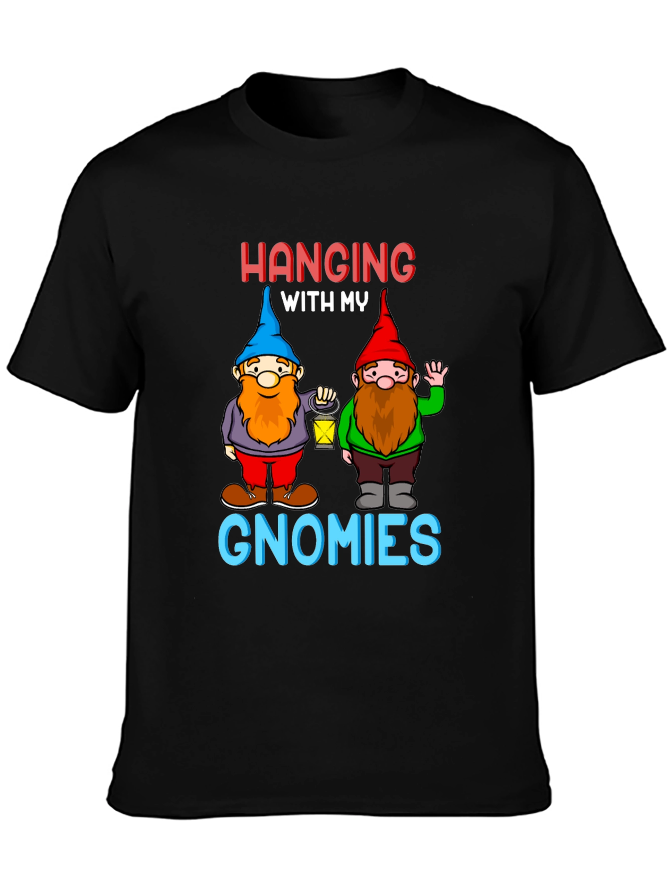 Hanging With My Gnomies Black T-Shirt - 3