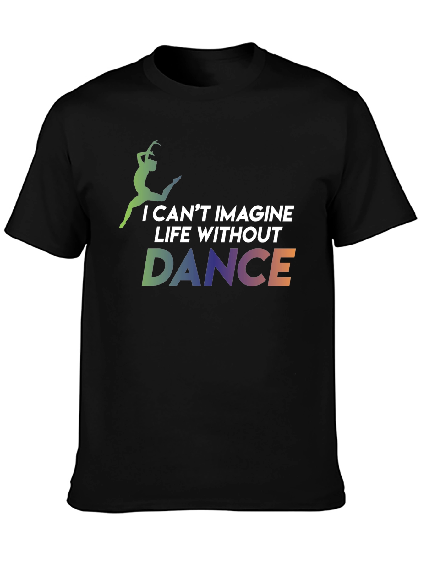 Black Dance Lover Graphic Tee - I Can't Imagine Life Without Dance T-Shirt view 3