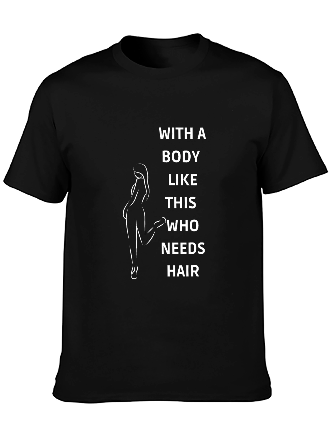 Black Funny Body Positive Bald Woman T-Shirt view 3