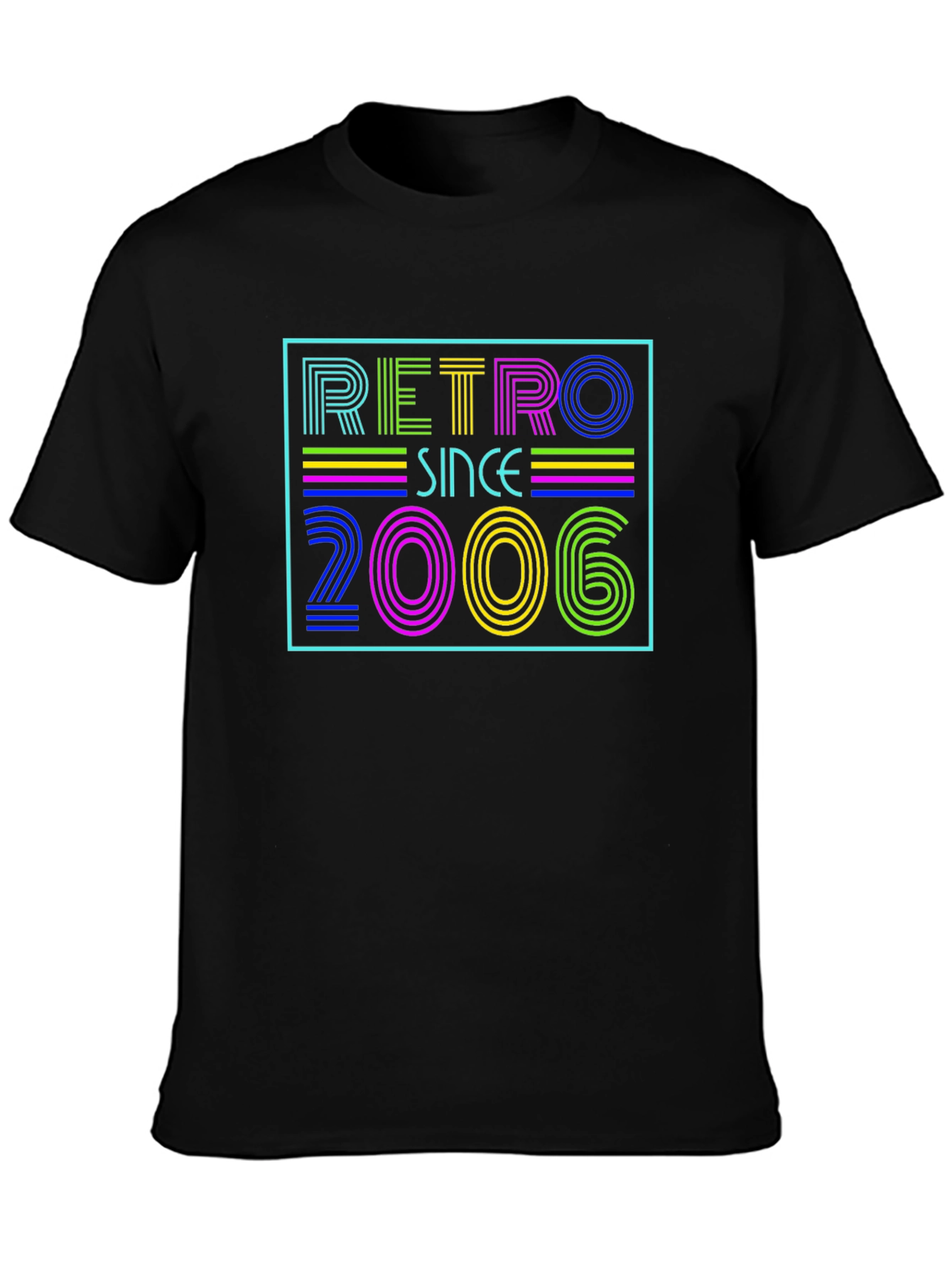 Black Retro Since 2006 T-Shirt Black view 3