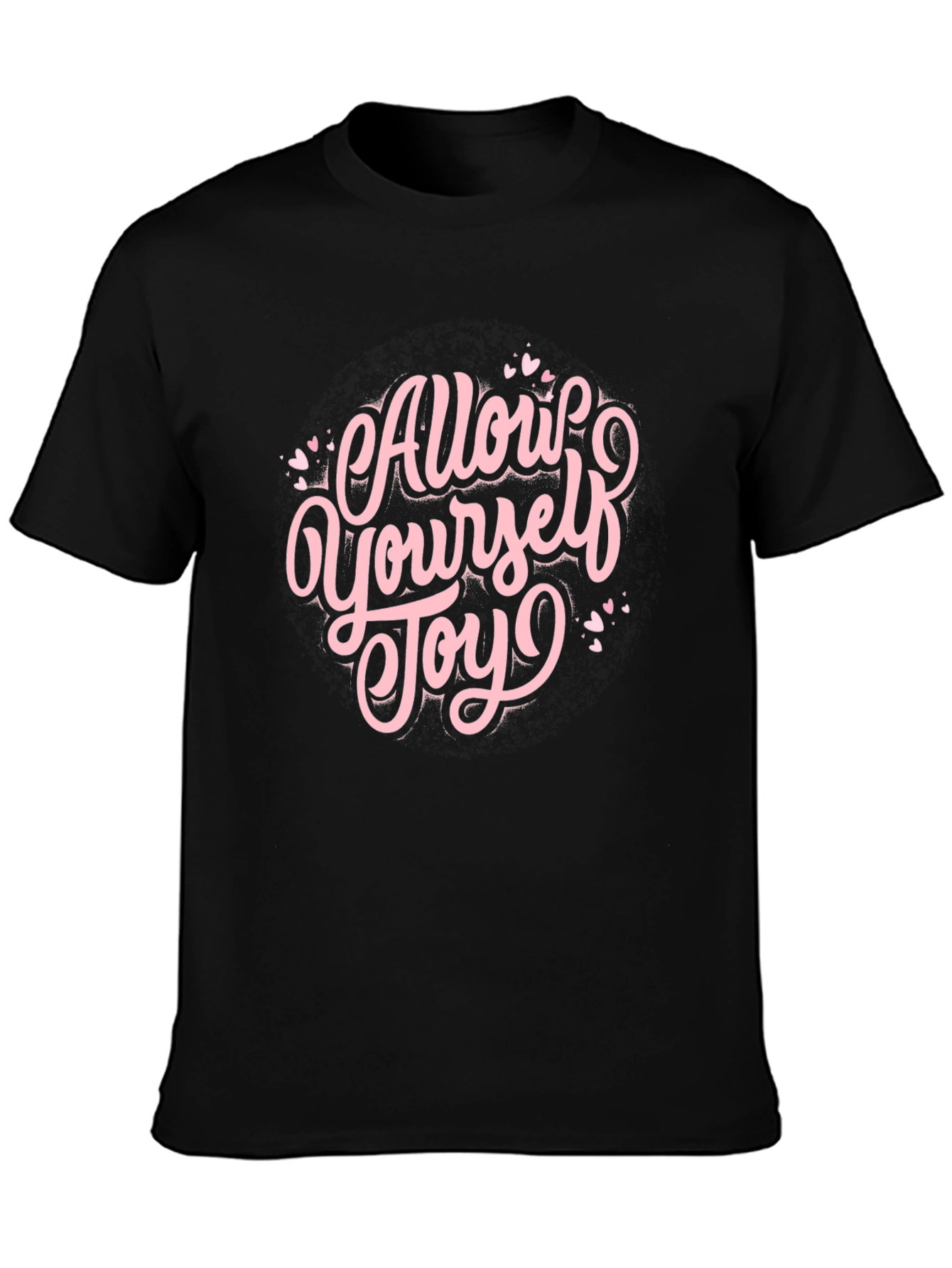 Black Allow Yourself Joy Black Graphic Tee view 3