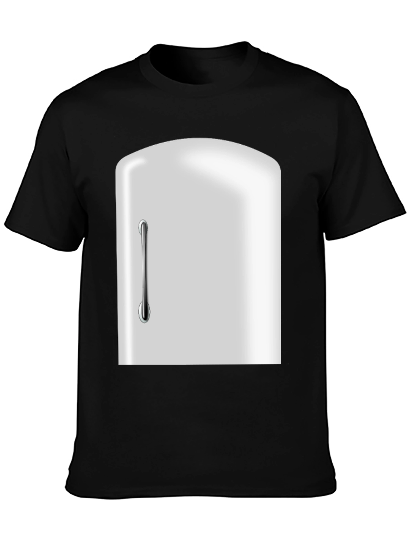 Black Novelty Refrigerator Door Graphic T-Shirt view 3