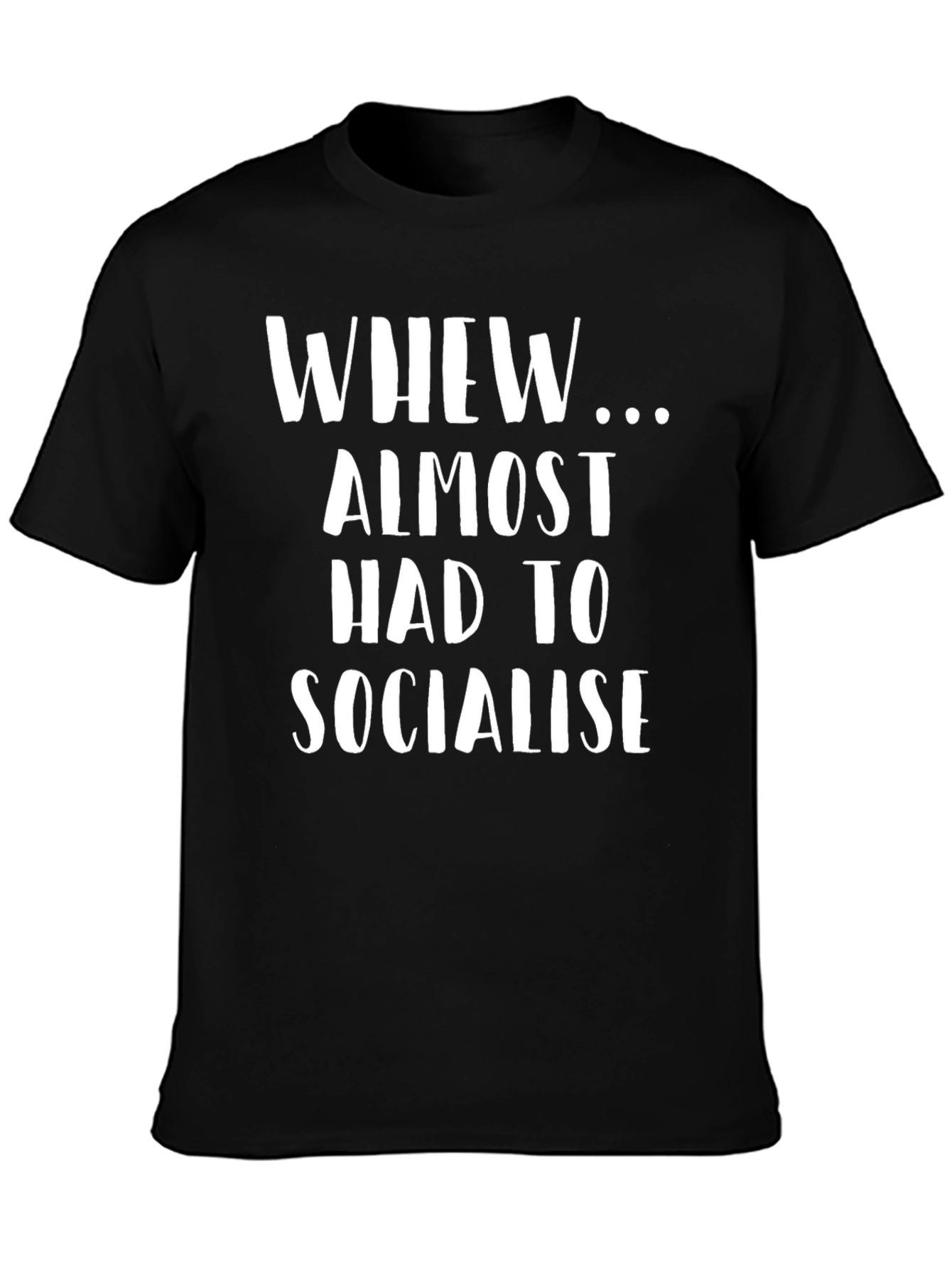 Black Socially Distant Humor Tee view 3