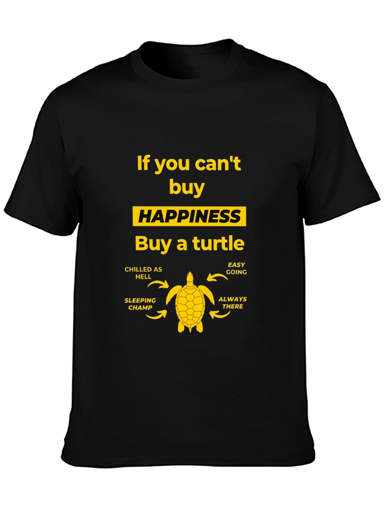 Black Buy a Turtle Graphic Tee view 3