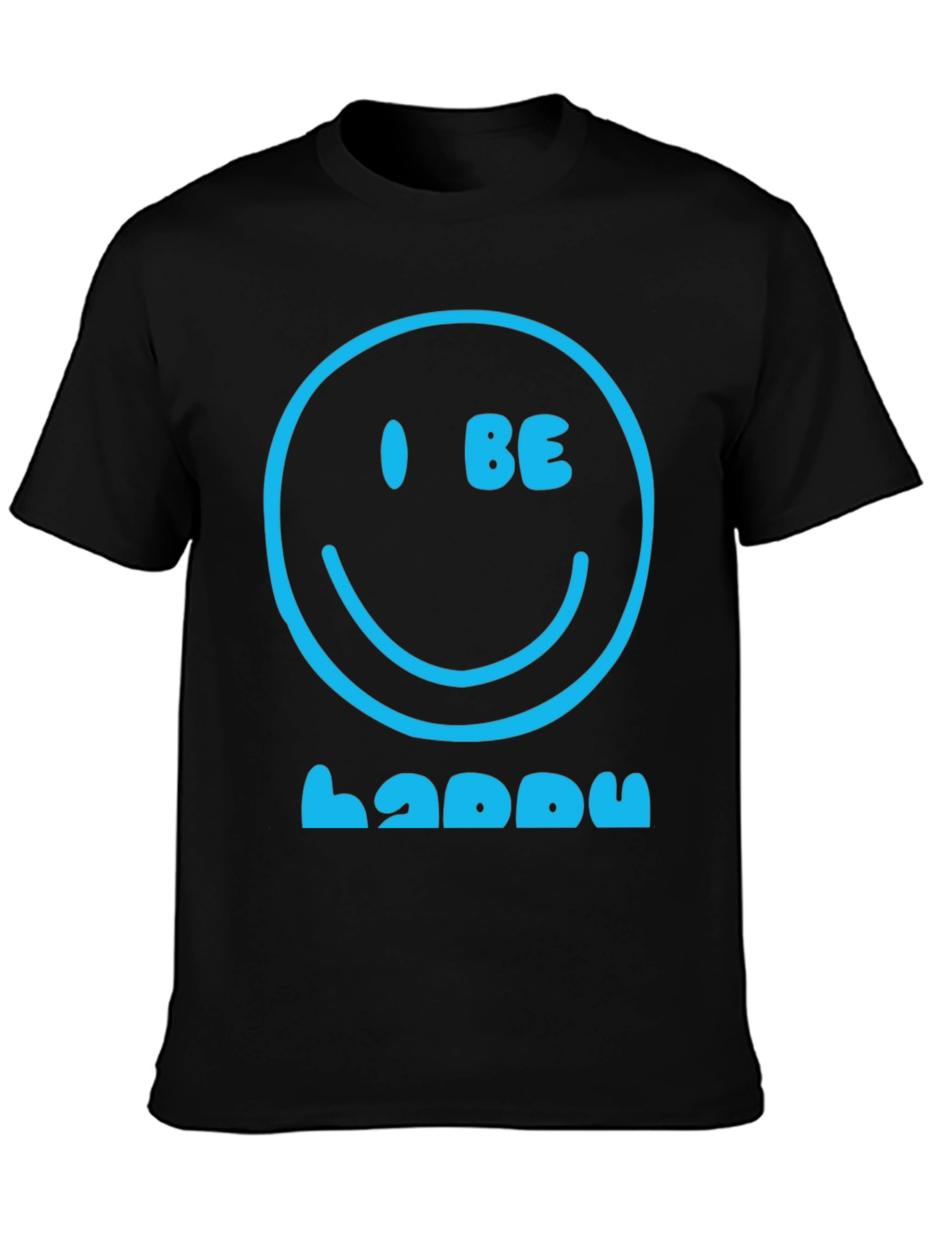 Black I Be Happy Graphic Tee - Positive Vibes T-Shirt view 3