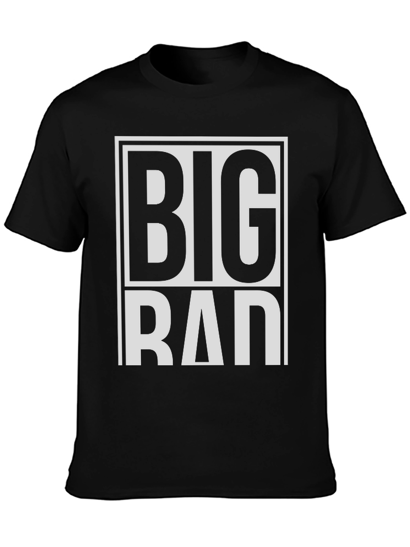 Black Big Rad Graphic Tee - Bold Statement T-Shirt view 3