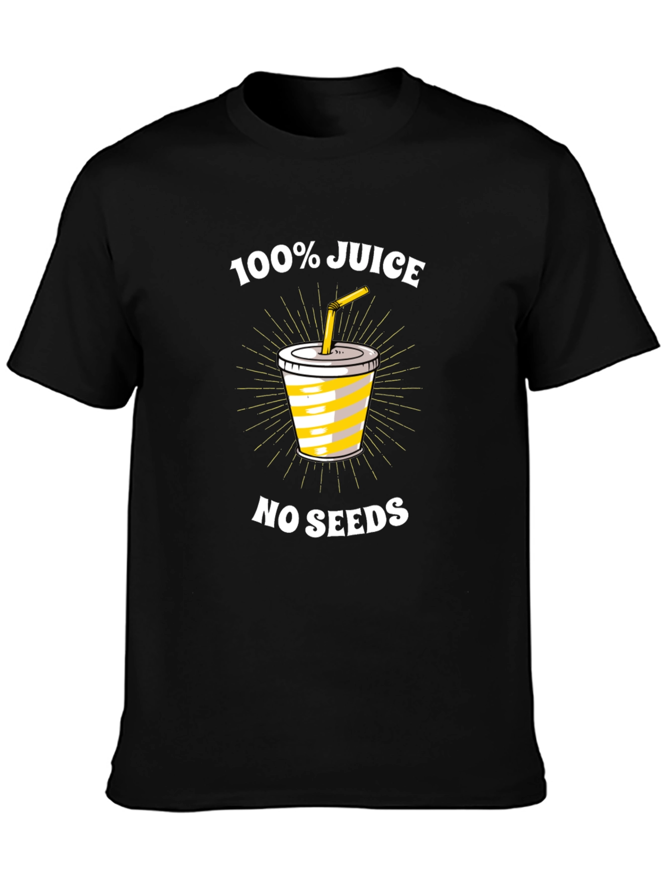 Black 100% Juice No Seeds Graphic Tee view 3