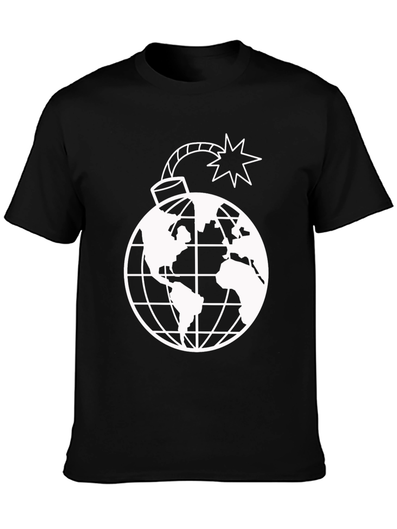 Black Global Bomb Tee - Men's Graphic T-Shirt view 3