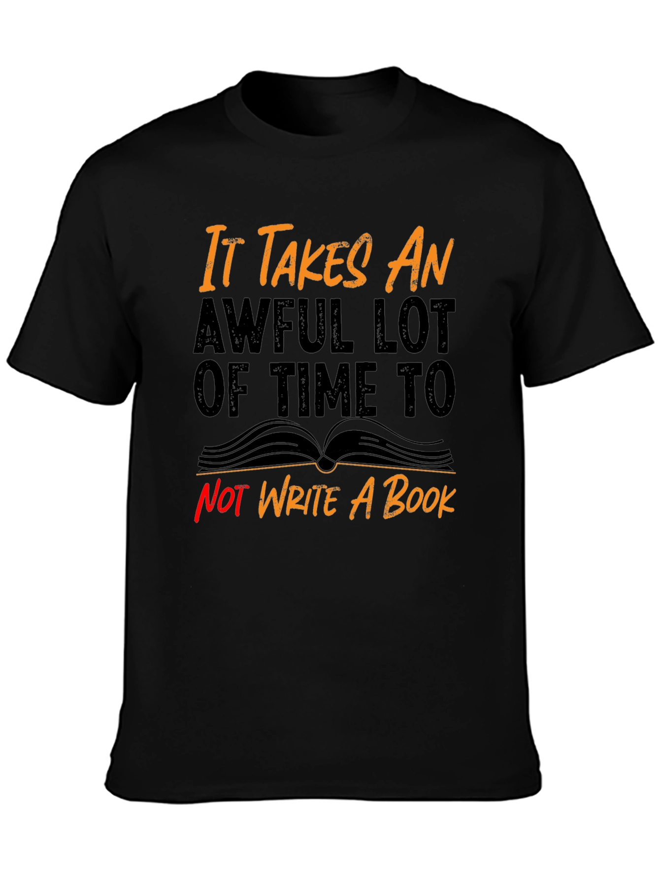 Black Funny Writer's Block T-Shirt view 3