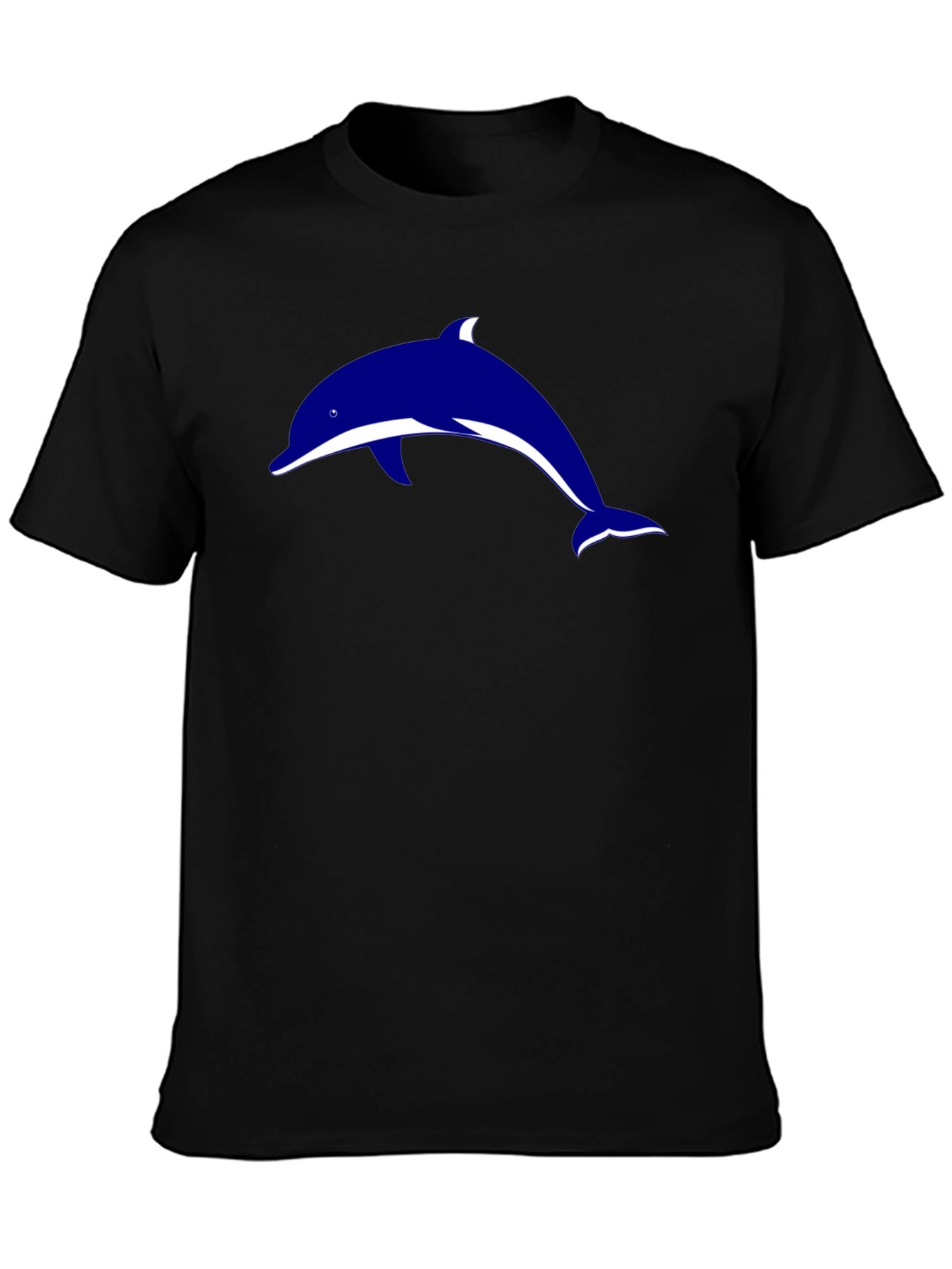 Black Black Dolphin Graphic Tee - Stylish Casual Wear view 3