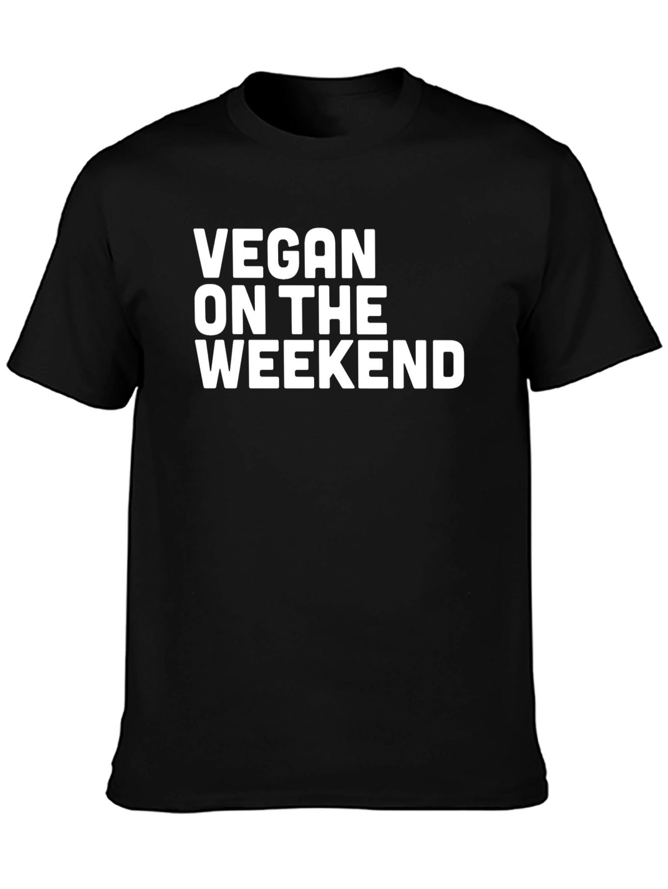 Black Vegan on the Weekend Black T-Shirt view 3