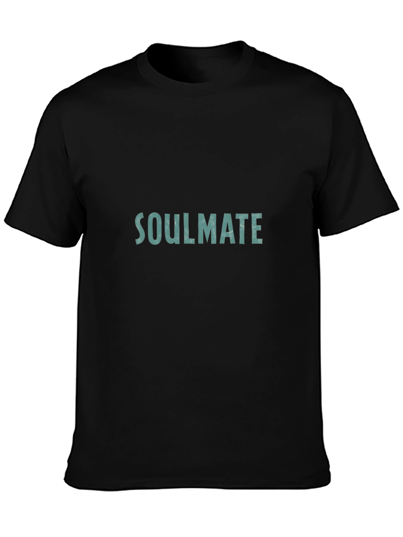 Black Soulmate Graphic Tee - Black Casual T-Shirt view 3