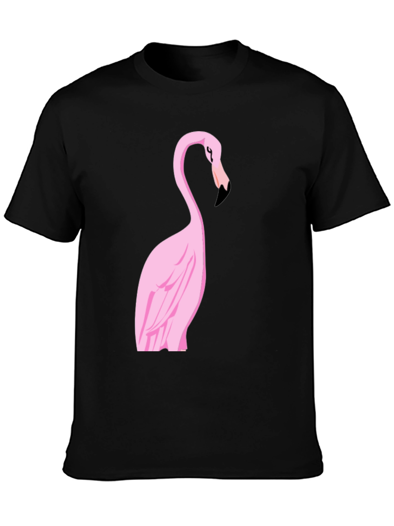 Black Flamingo Graphic Tee - Stylish Black Cotton Shirt view 3