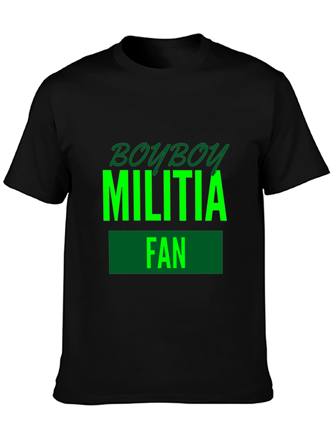 Black Boyboy Militia Fan Black T-Shirt view 3
