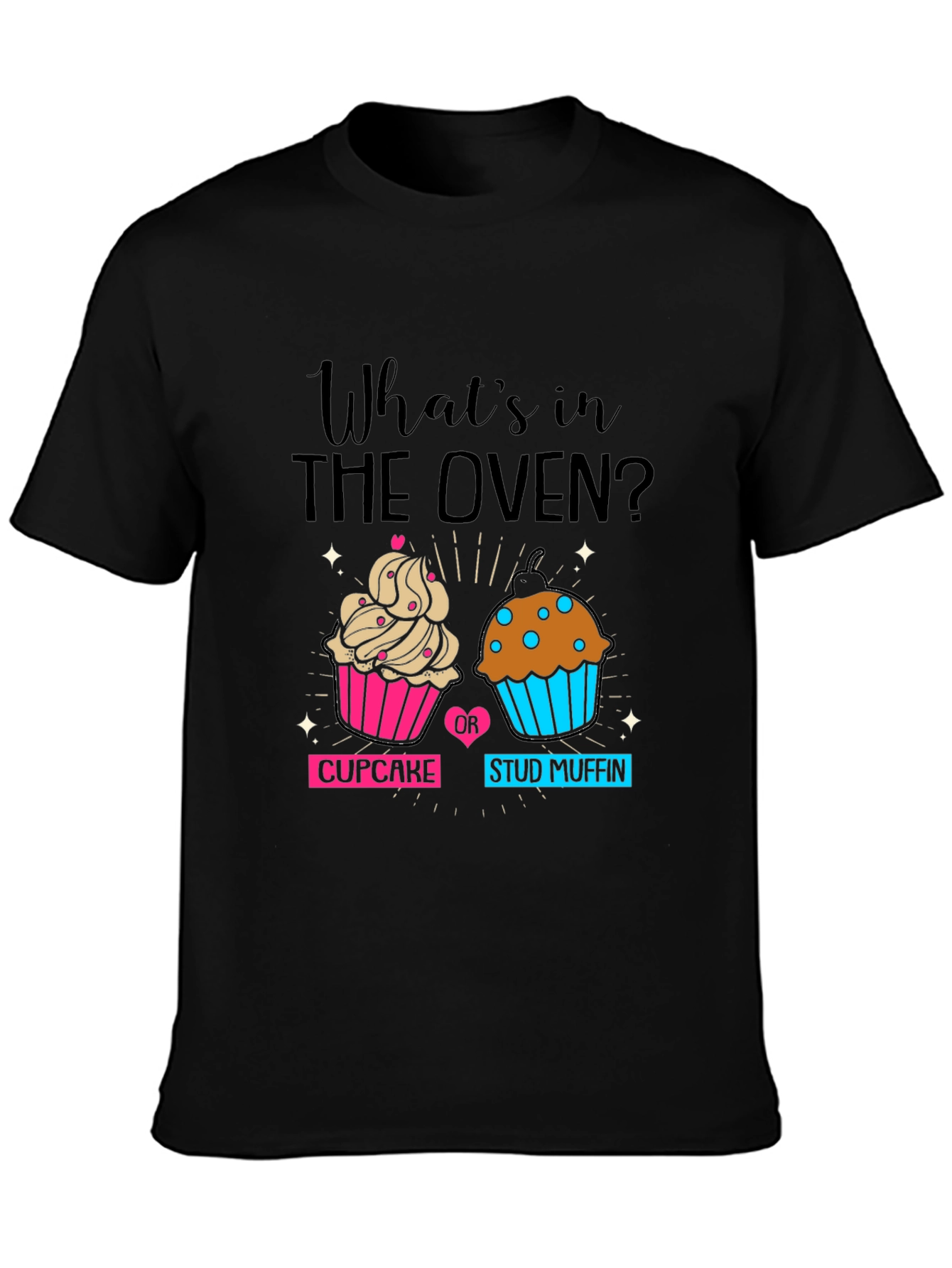 Black What's in the Oven Maternity T-Shirt view 3