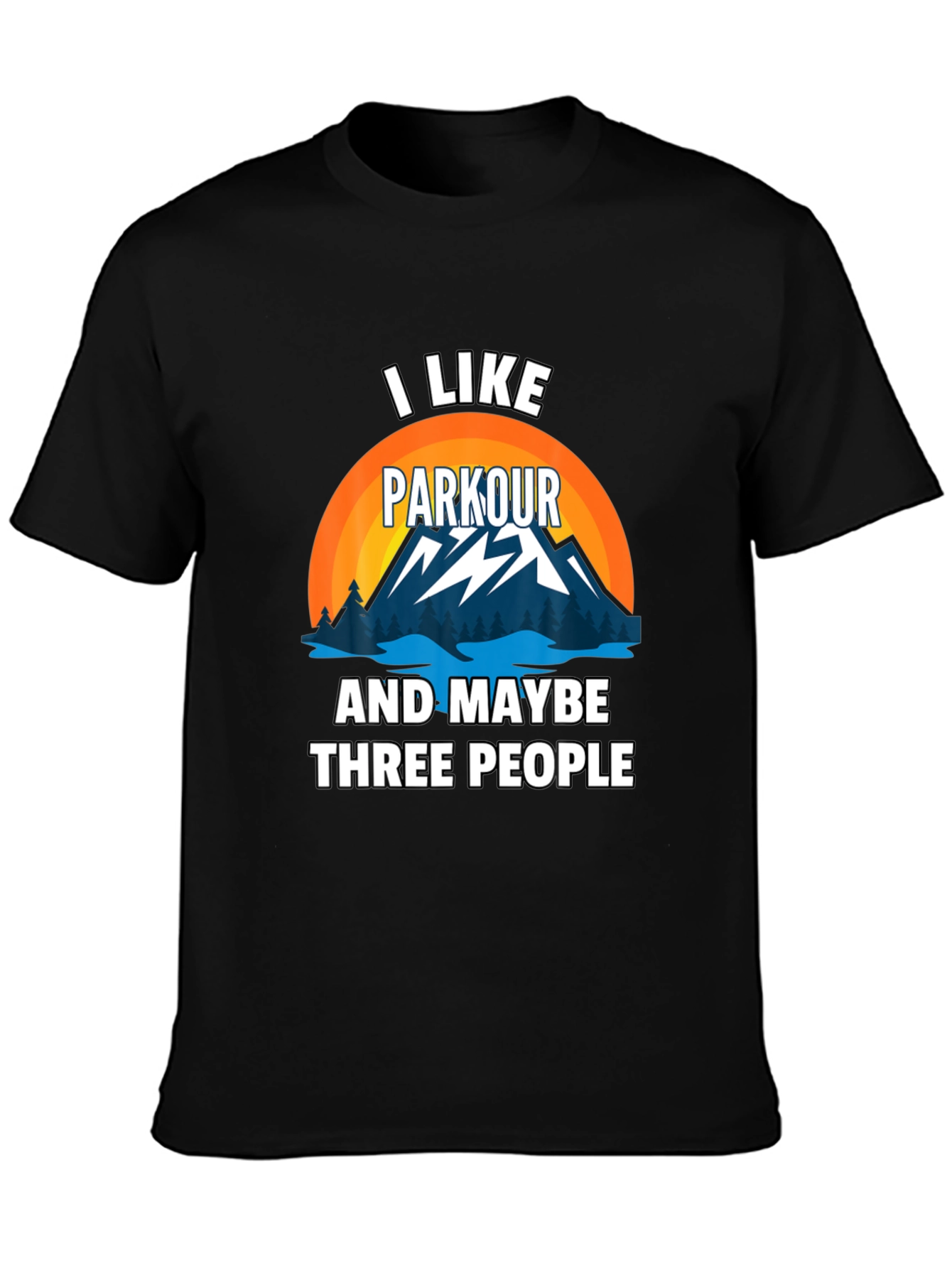 Black Parkour & People Graphic Tee view 3