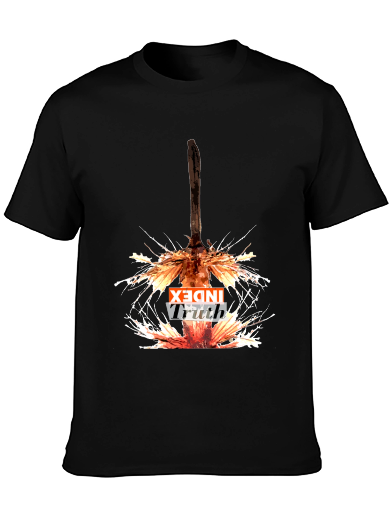 Black Index Truth Black Graphic T-Shirt view 3