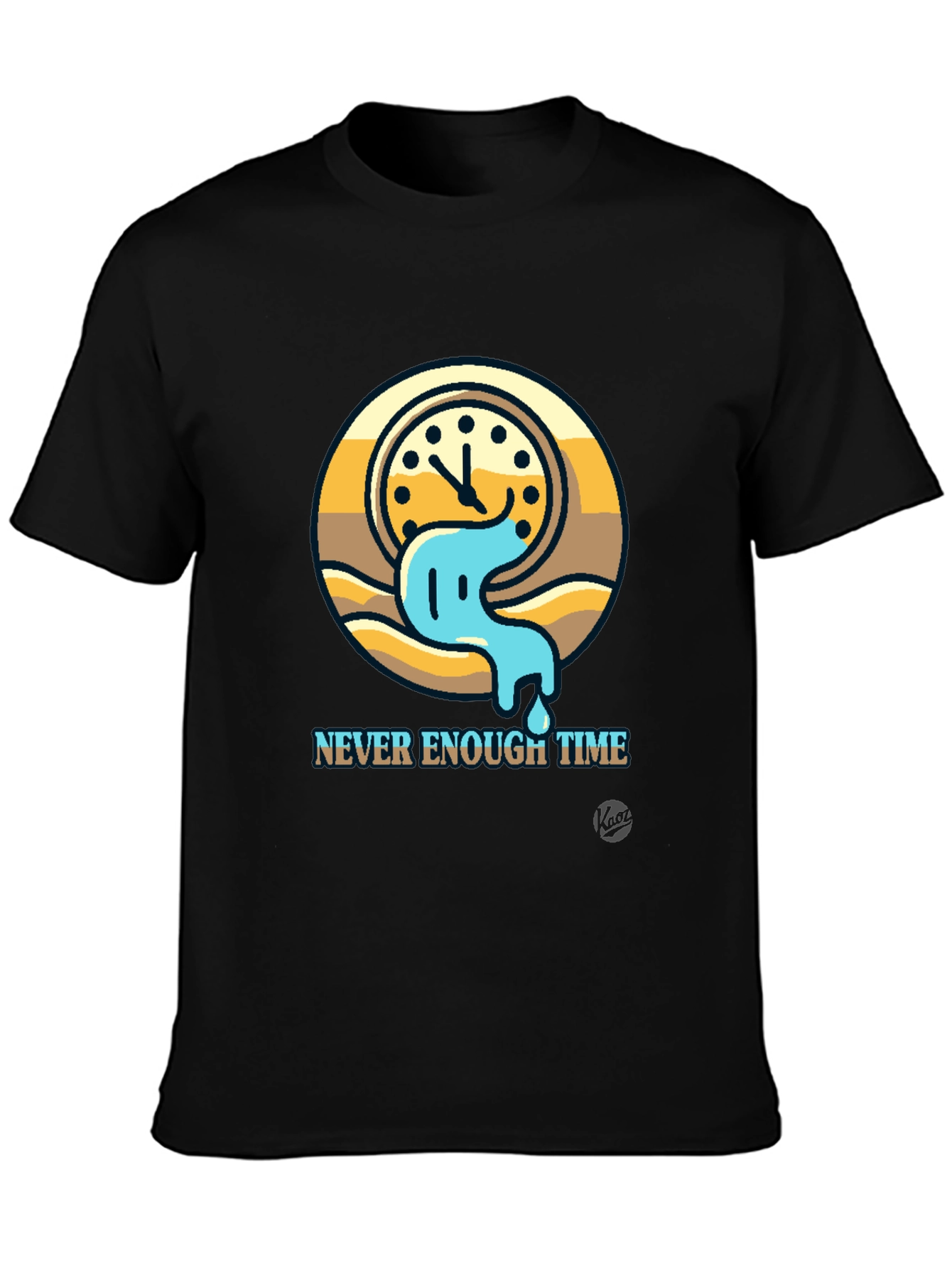 Black Never Enough Time Graphic Tee - Unique Design view 3