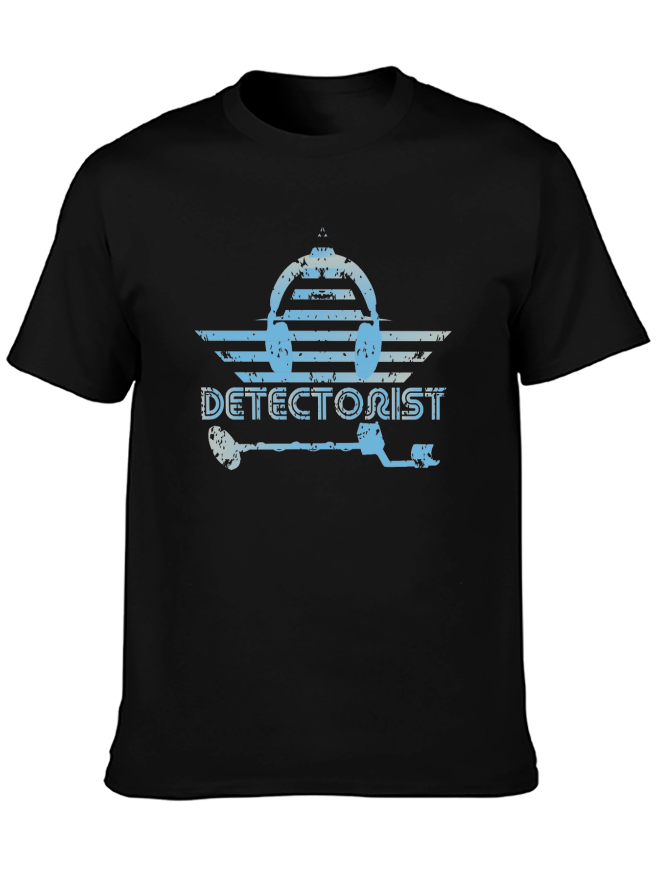 Black Detectorist Black T-Shirt Metal Detecting Hobbyist Gift view 3