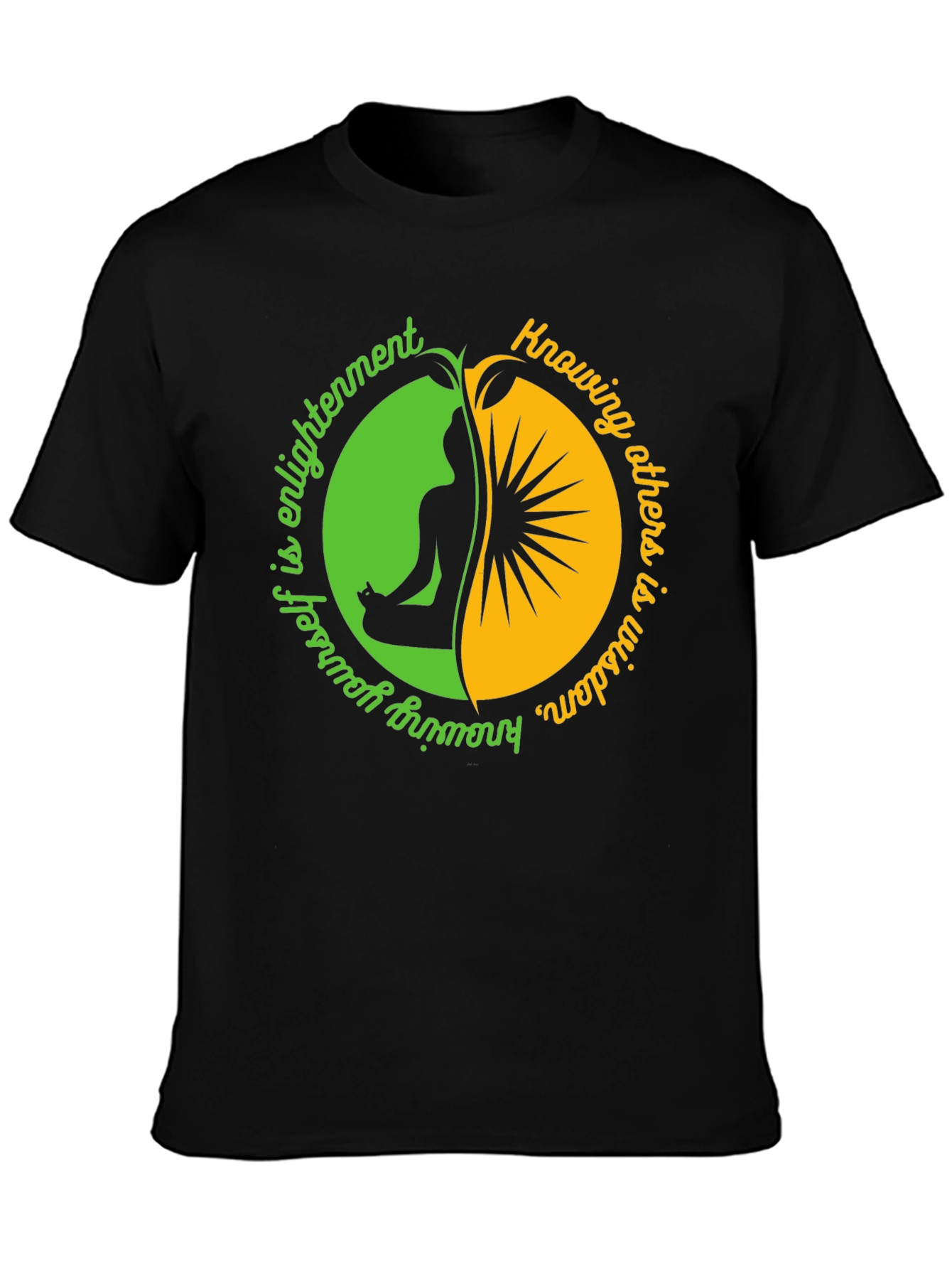 Black Enlightenment Wisdom Graphic Tee view 3
