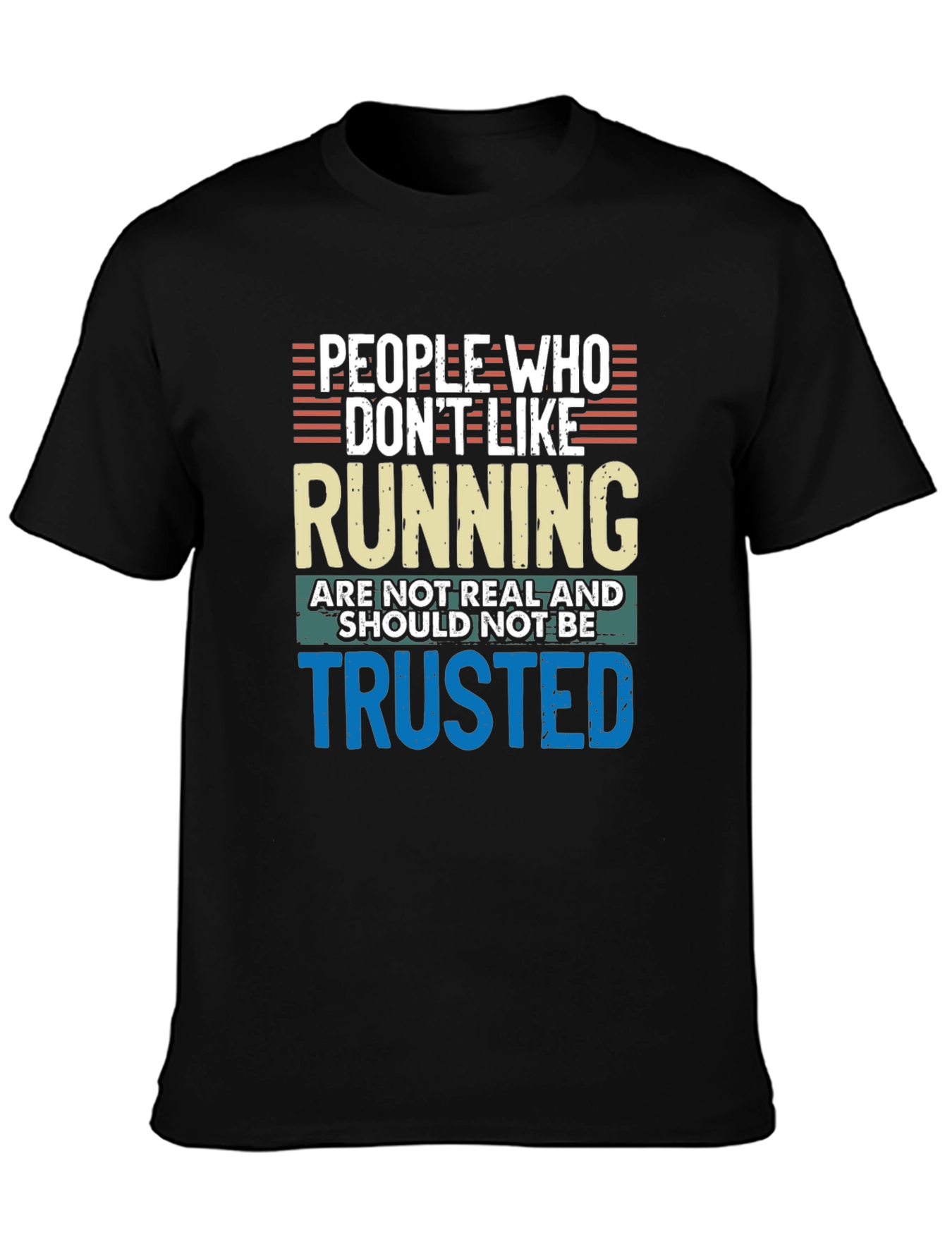 Black Funny Running T-Shirt - People Who Don't Like Running view 3
