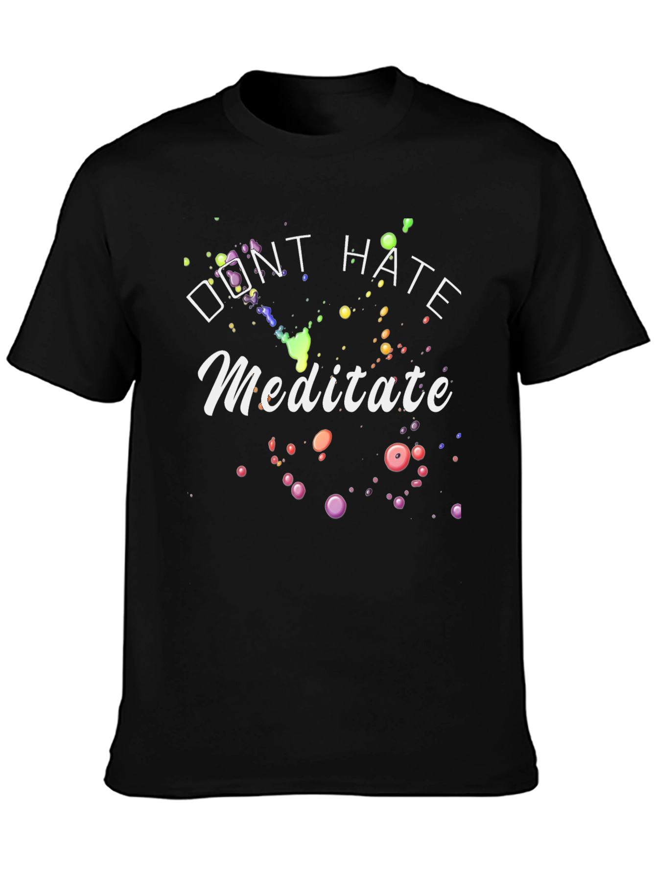 Black Don't Hate Meditate Graphic Tee view 3