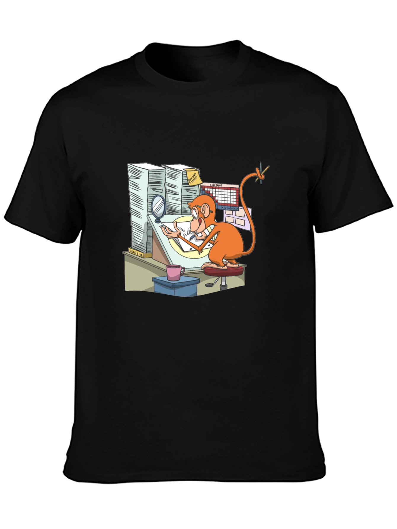 Cartoon Monkey T-Shirt - Creative Office Design - 3