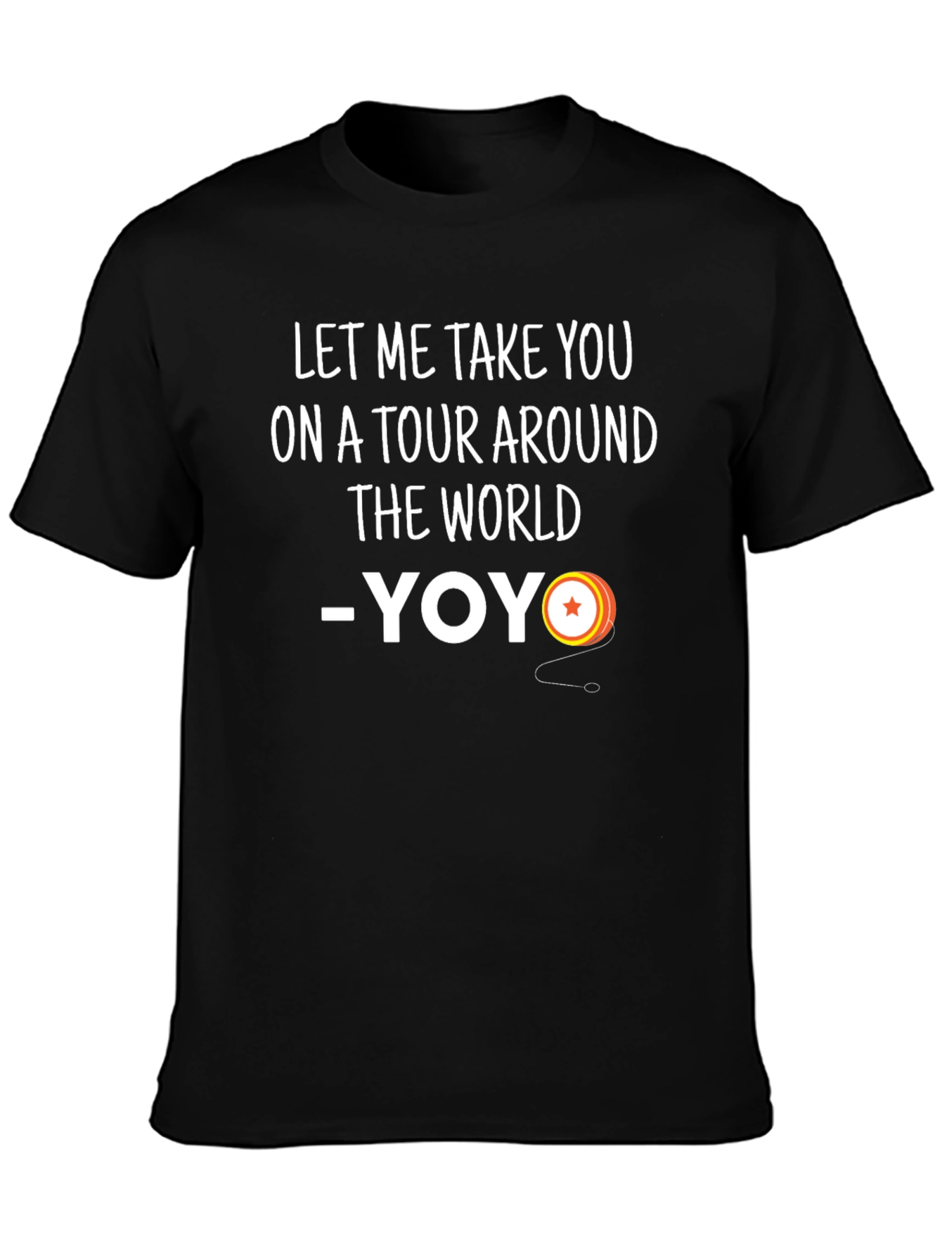 Black Yoyo Tour Around the World Graphic Tee view 3