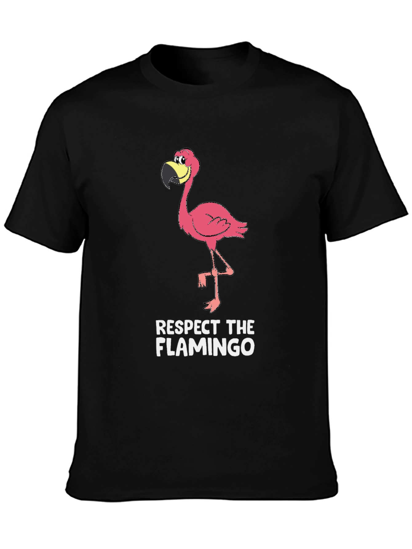 Black Respect The Flamingo Graphic T-Shirt view 3