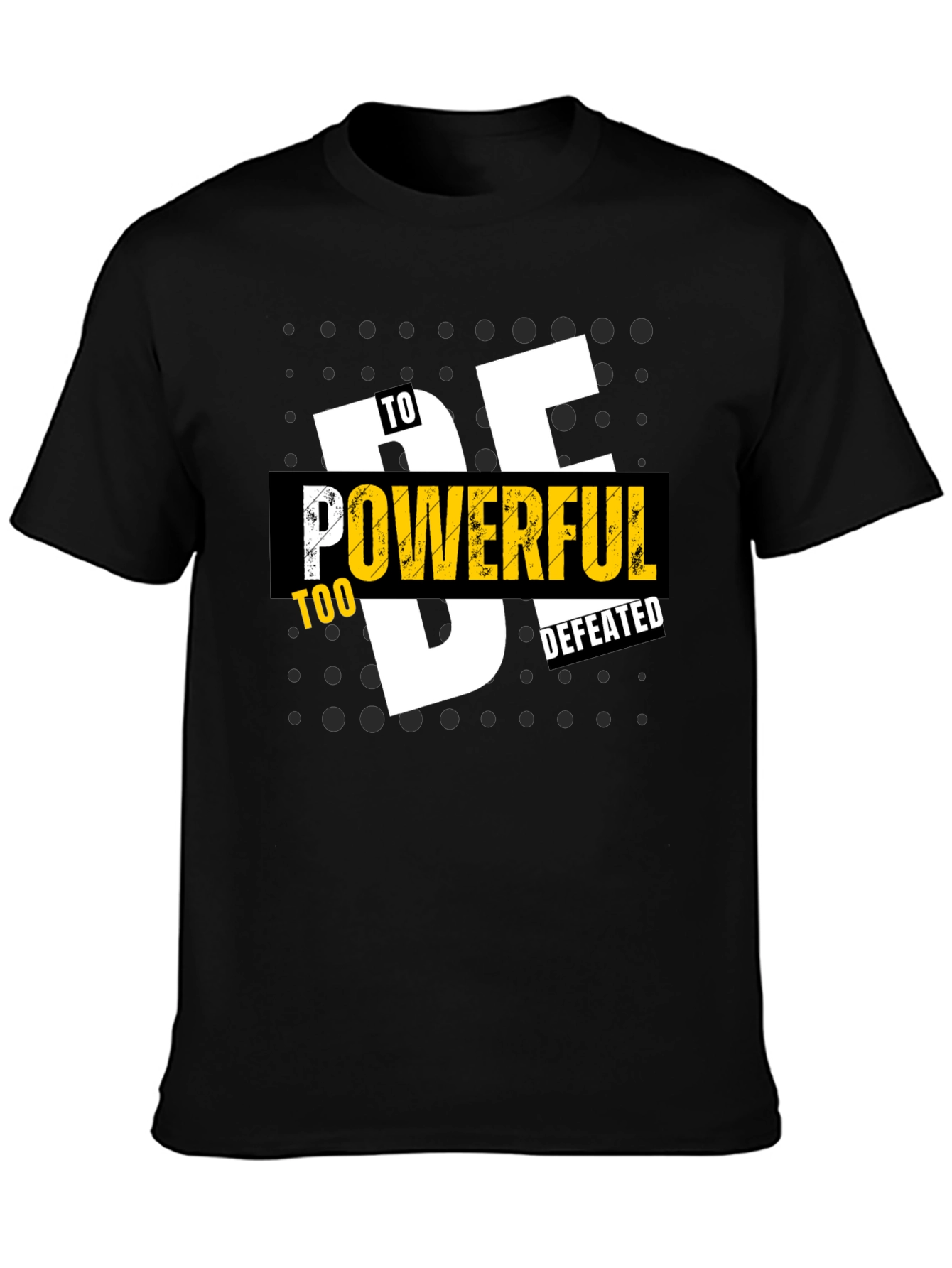 Black Be Powerful T-Shirt - Black Graphic Tee for Men view 3