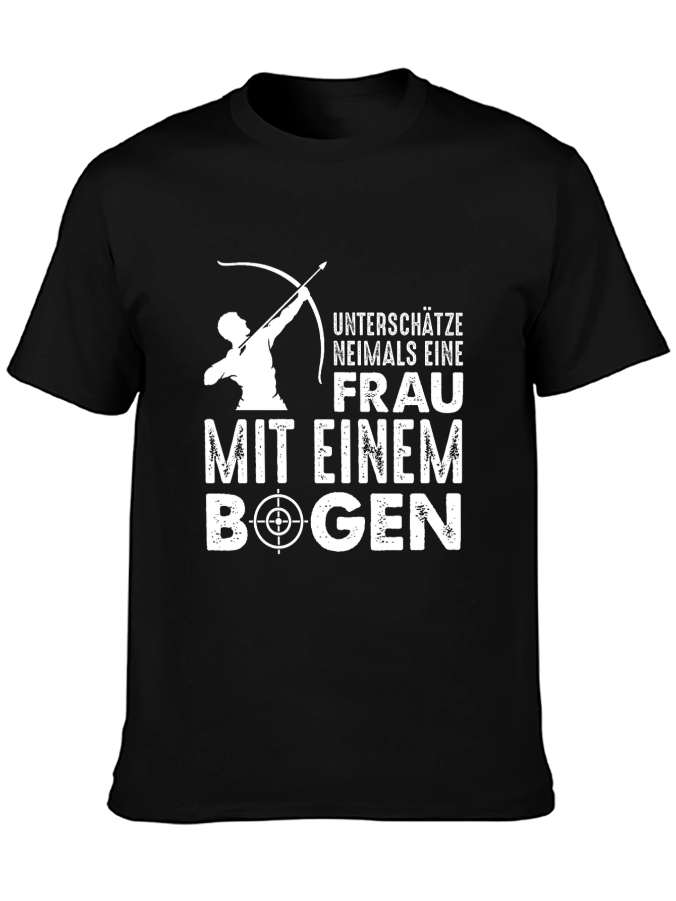 Black Archery Woman's T-Shirt - Never Underestimate view 3