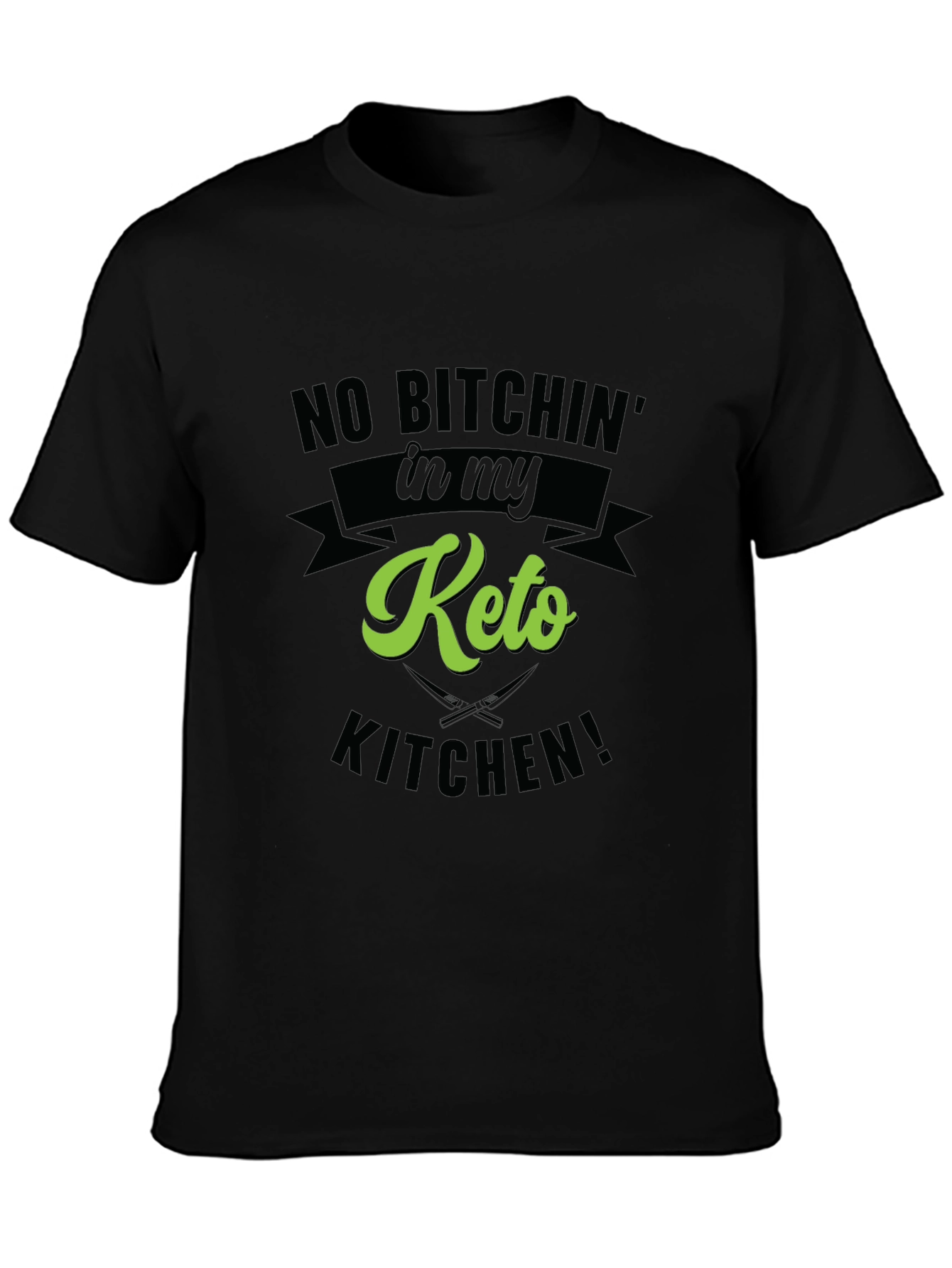 Black Keto Kitchen Graphic T-Shirt view 3