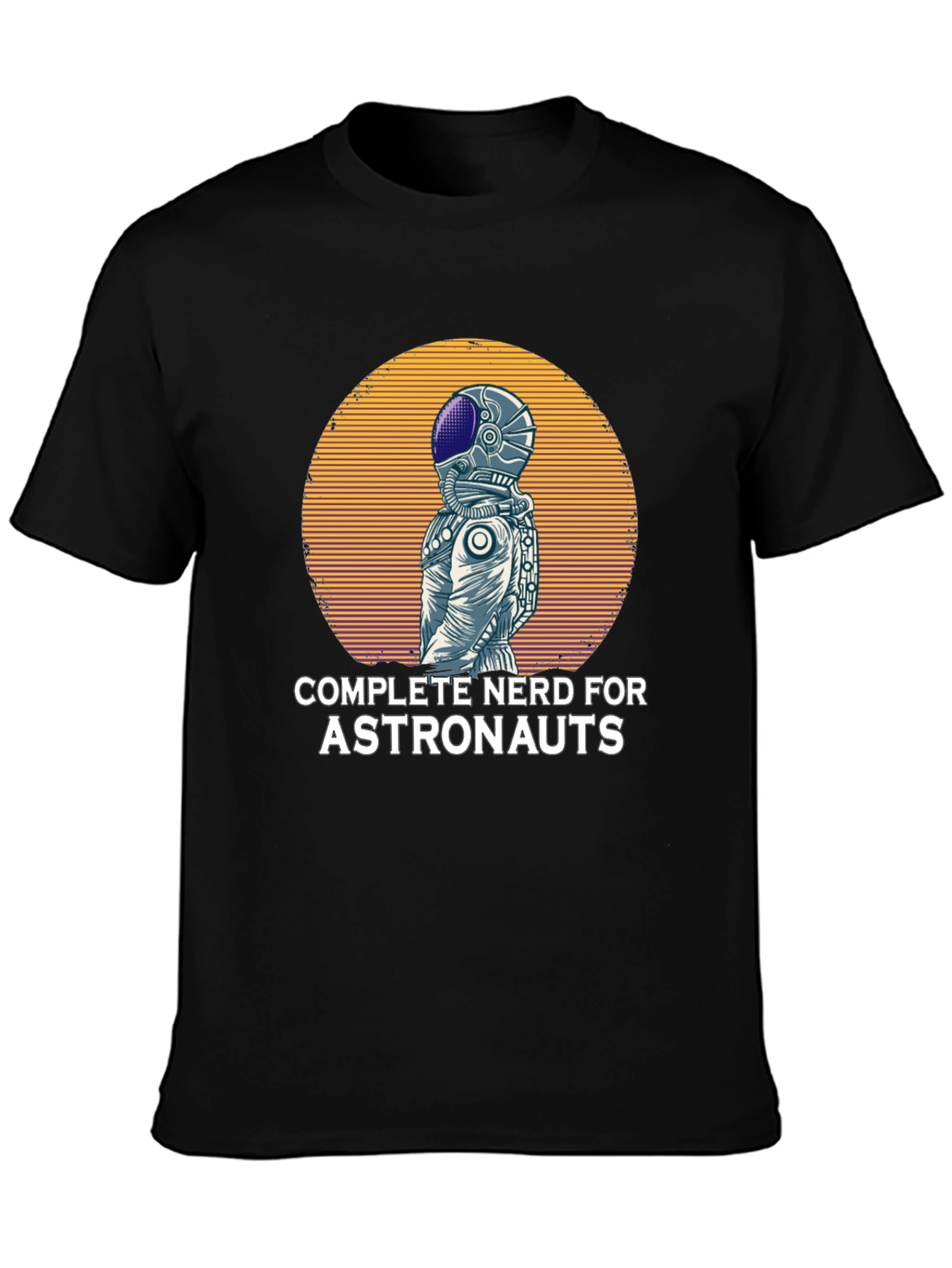 Black Nerd for Astronauts Graphic T-Shirt view 3
