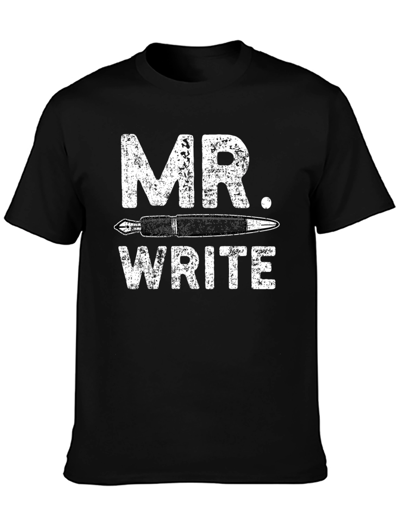 Black Mr. Write Black Graphic Tee - Author Gift Idea view 3